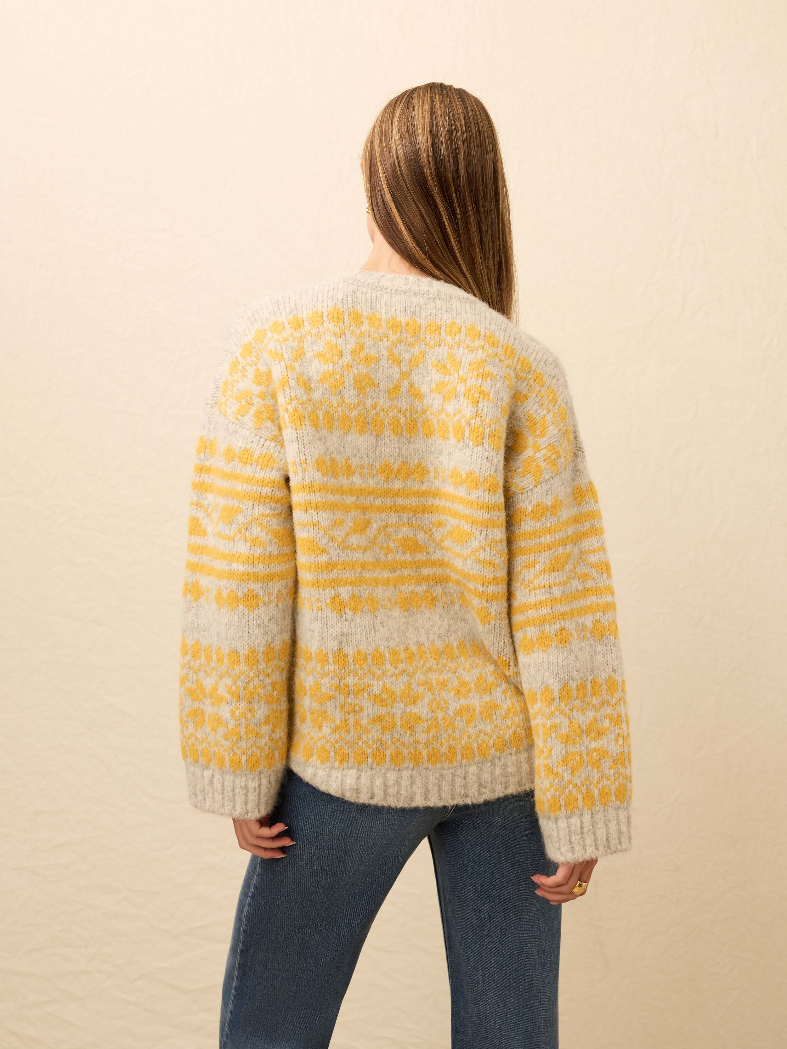 Powder Peak Boyfriend Sweater - Glacier Oat | Faherty Brand