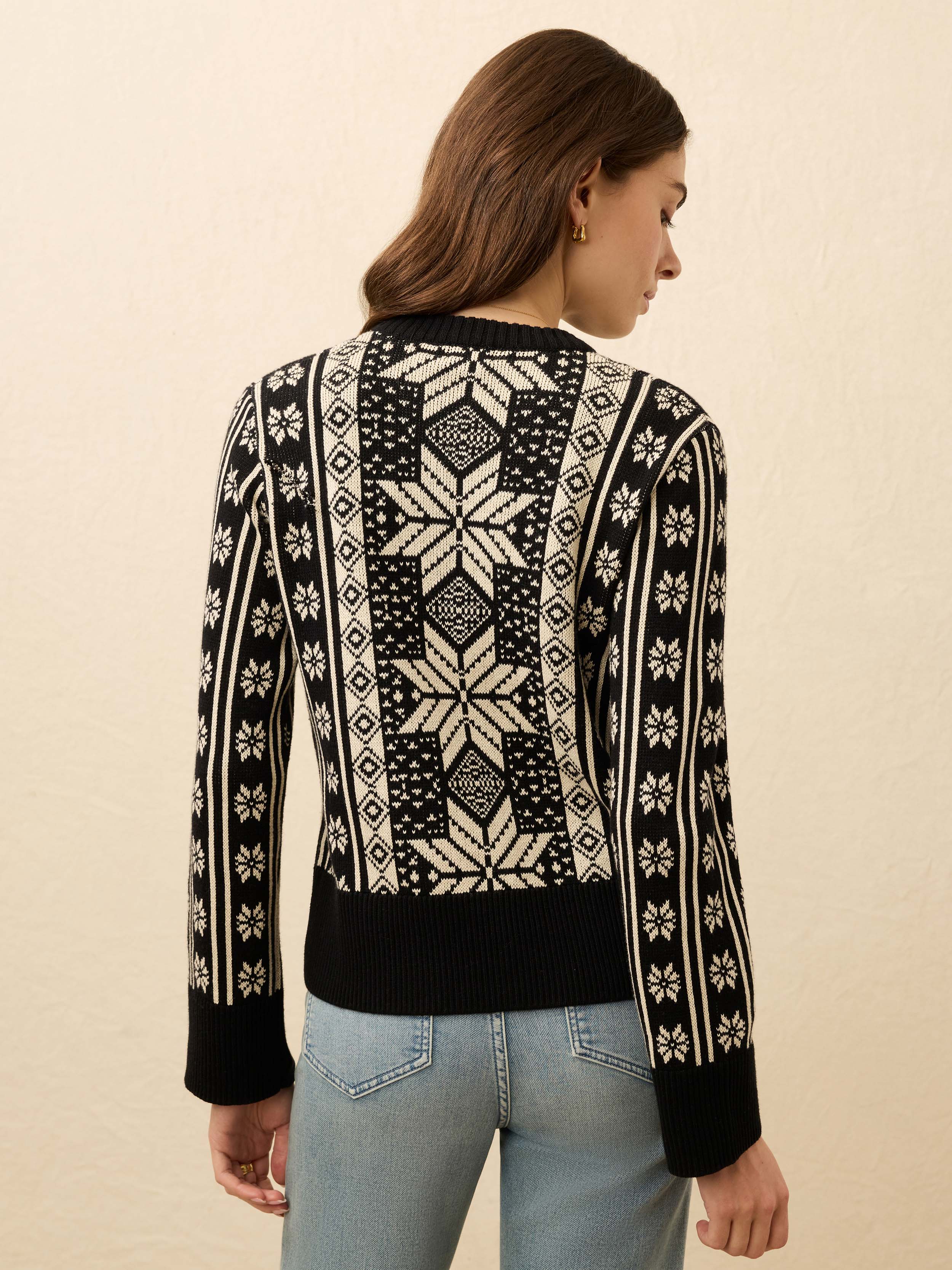 Sun Valley Crewneck - Midnight Snowflake | Faherty Brand