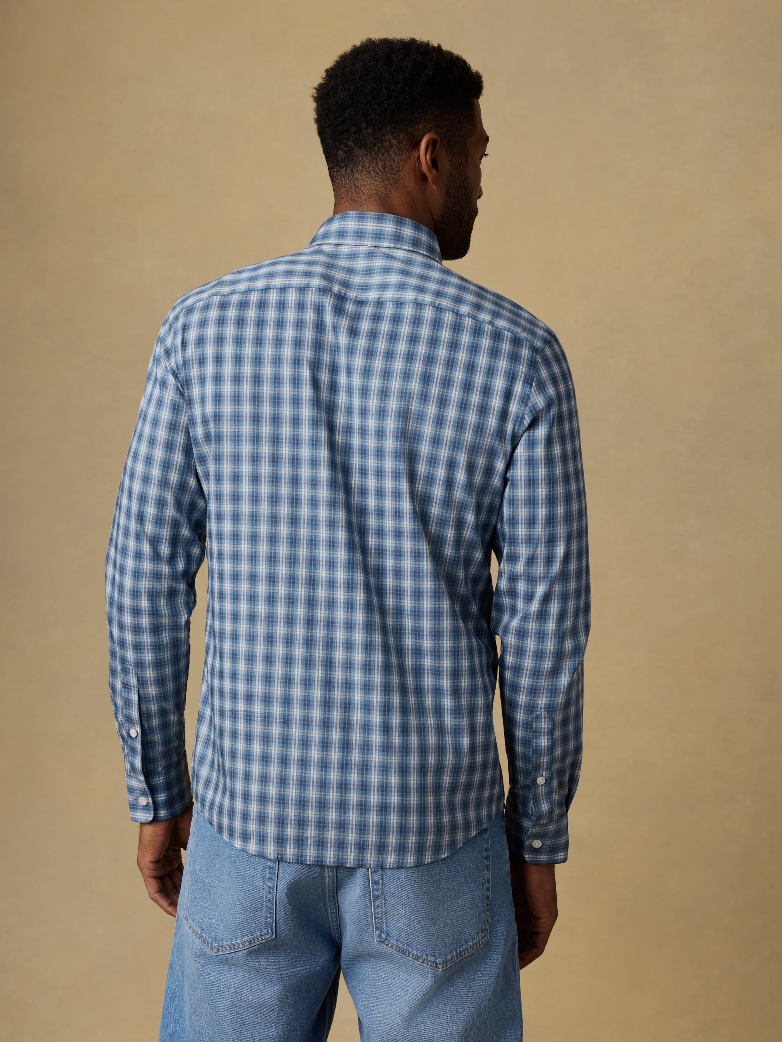 The Movement™ Shirt - Azure Night Plaid | Faherty Brand