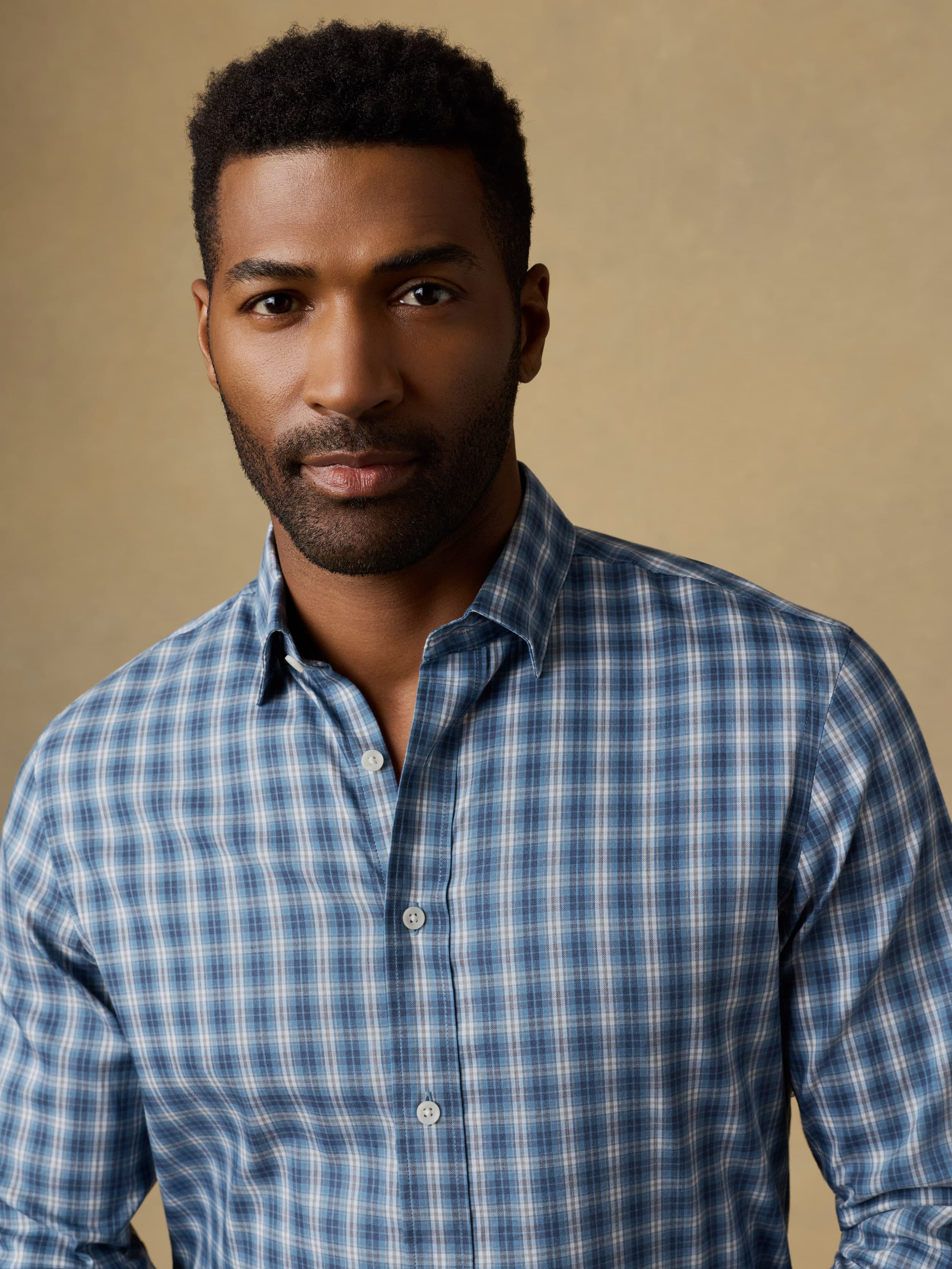 The Movement™ Shirt - Azure Night Plaid | Faherty Brand