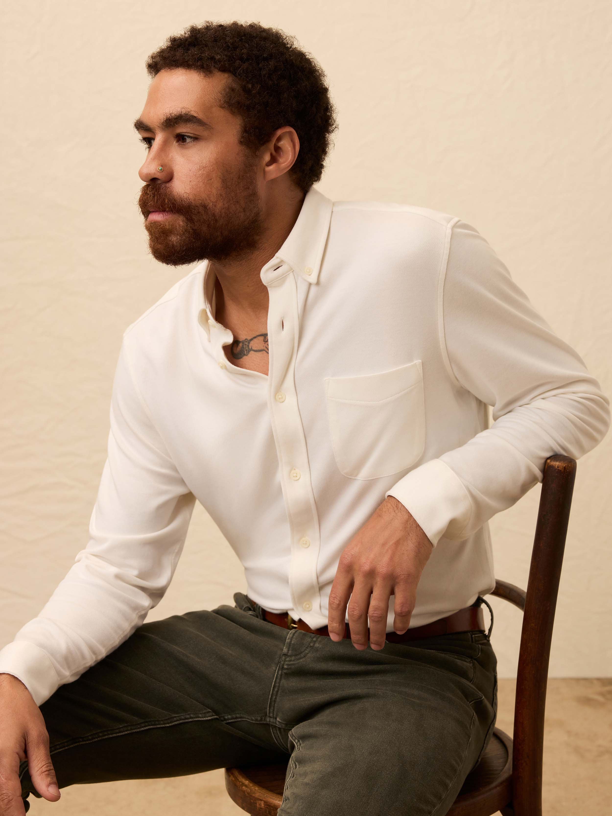 Coastline Knit Shirt - White Wall | Faherty Brand