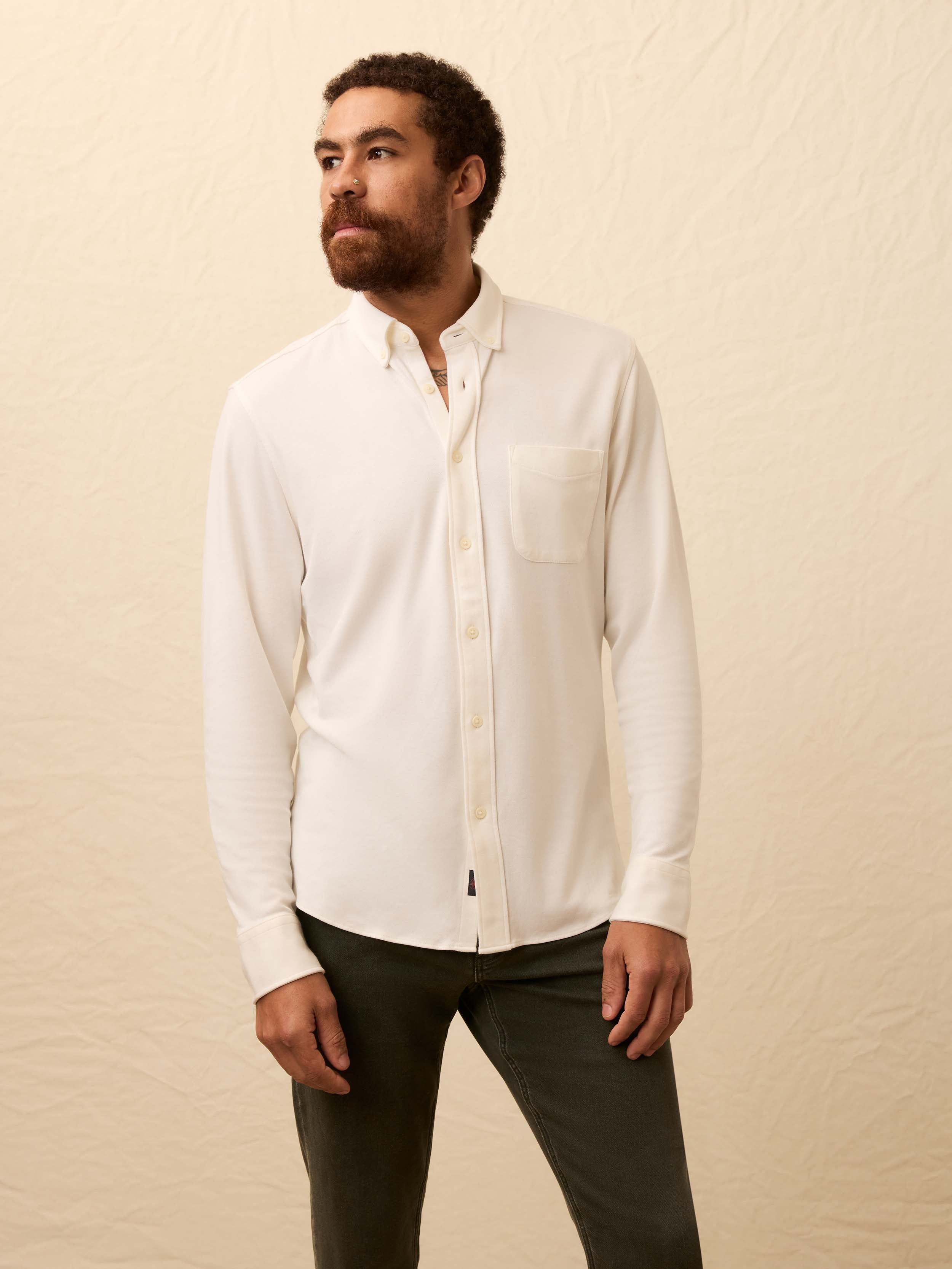 Coastline Knit Shirt - White Wall | Faherty Brand