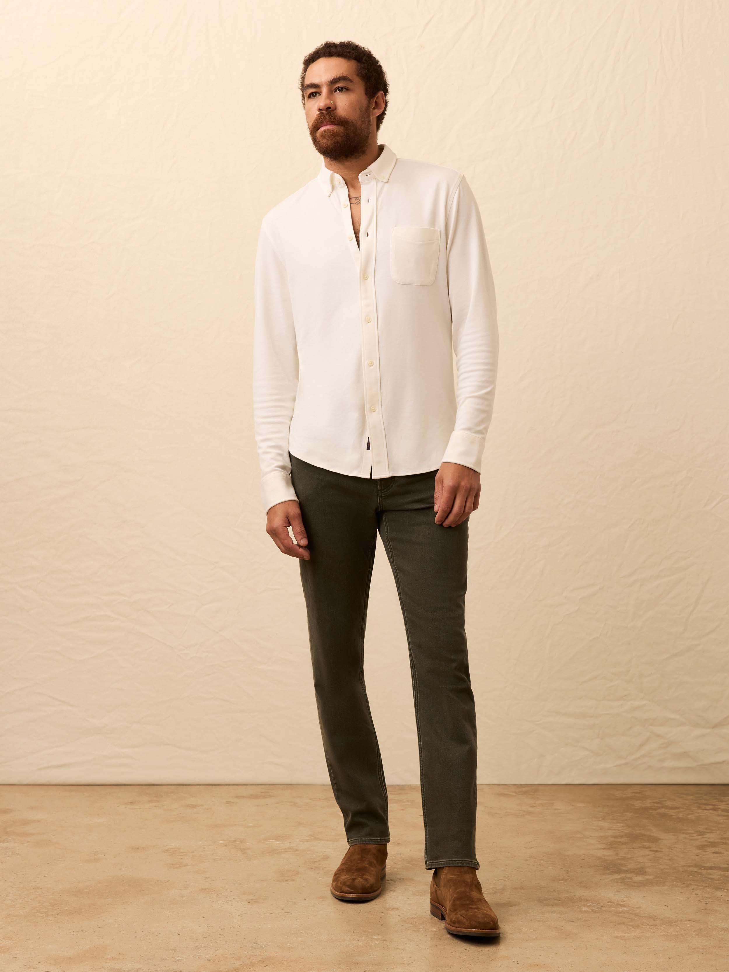 Coastline Knit Shirt - White Wall | Faherty Brand