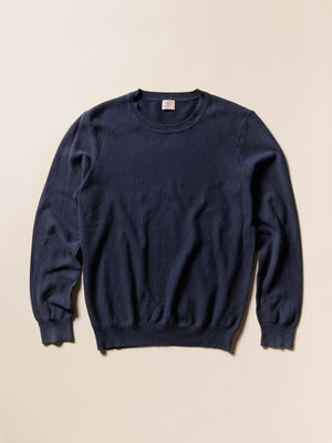 Light-Weight Cotton Crewneck - Ravine Navy