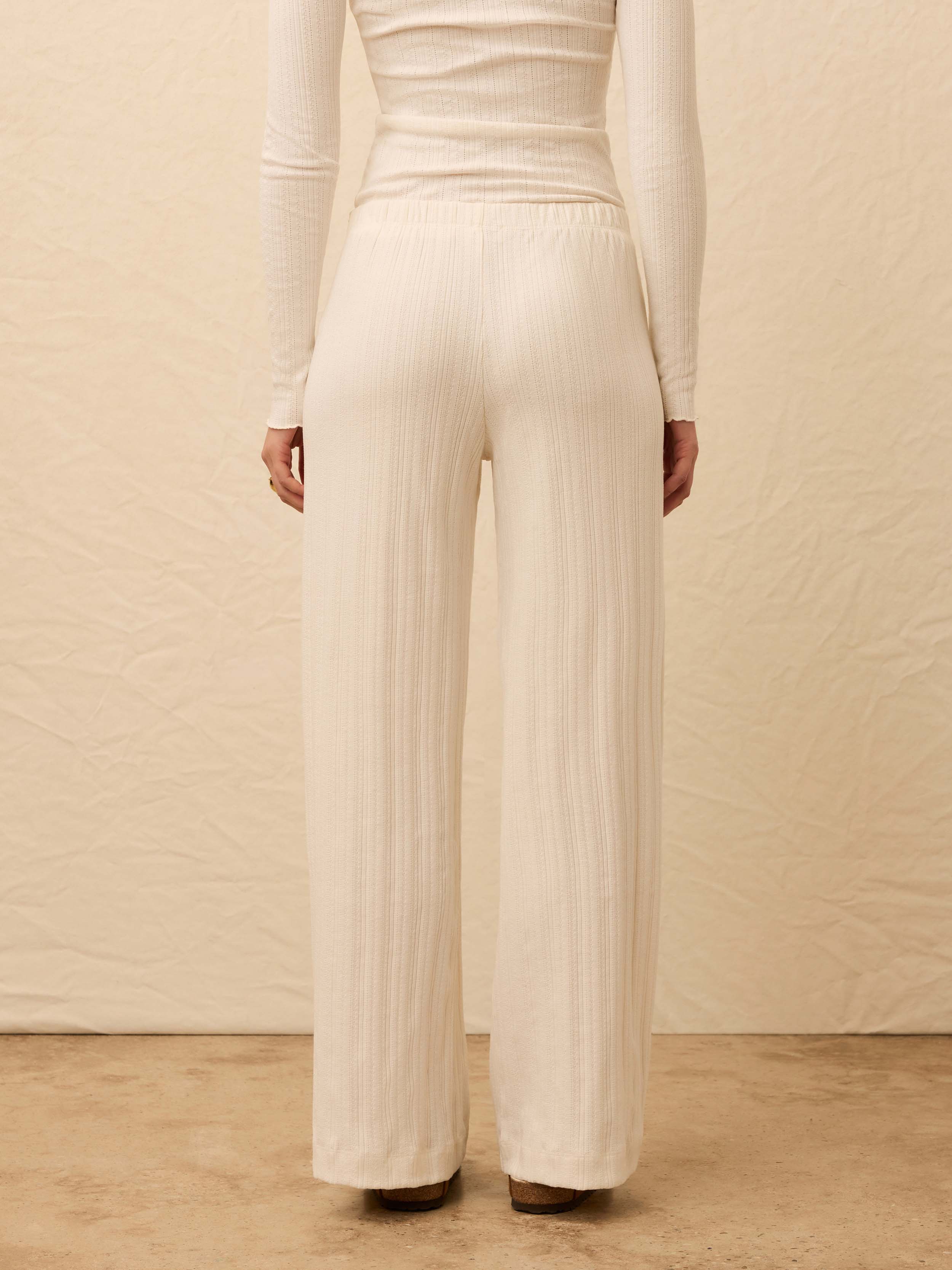 Paradise Pointelle Pant - Egret | Faherty Brand
