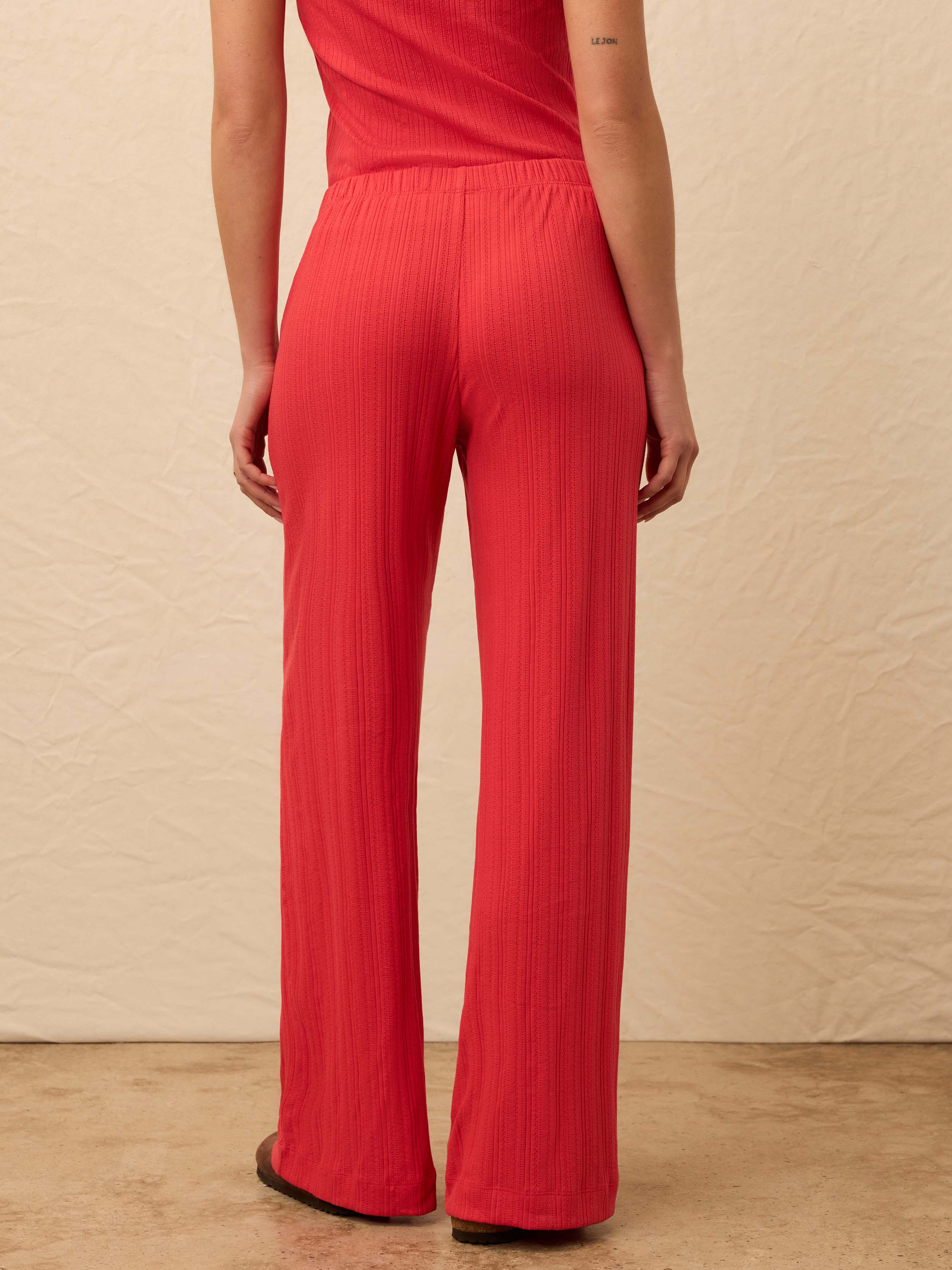 Paradise Pointelle Pant - Tomato | Faherty Brand