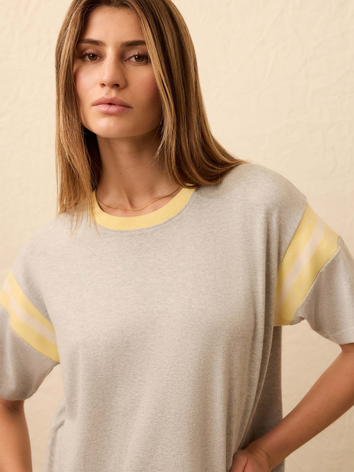  | Sport Jersey Throwback Tee - Spring Grey Varsity | Faherty Brand, image 4 of 5