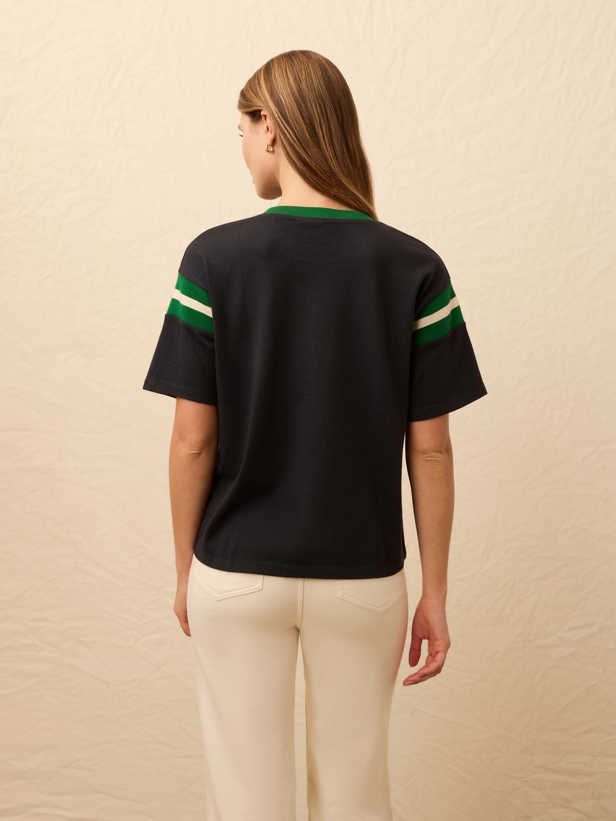 Sport Jersey Throwback Tee - Navy Varsity | Faherty Brand
