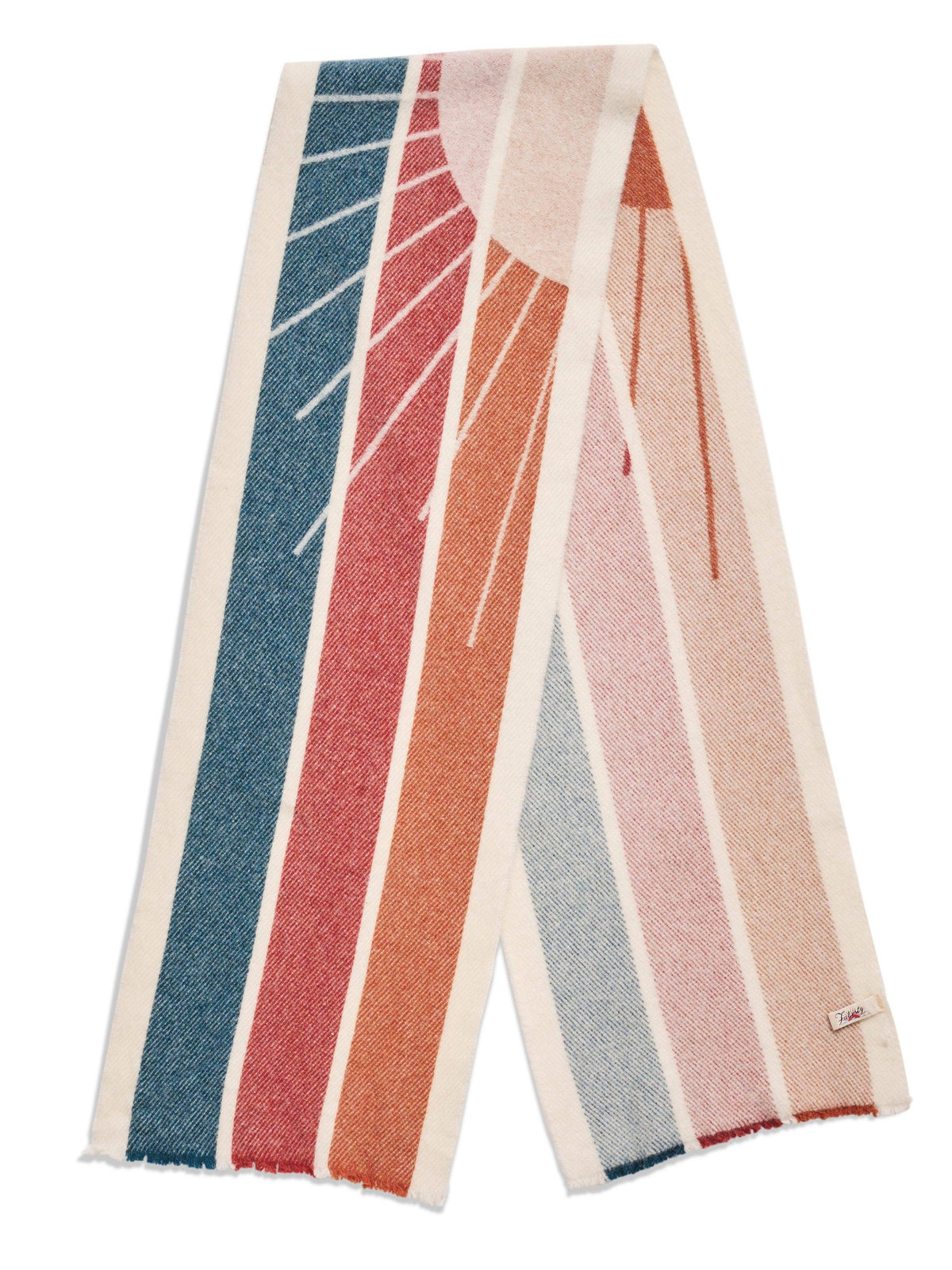 Sun And Wave Scarf - Ivory, image 1 of 5