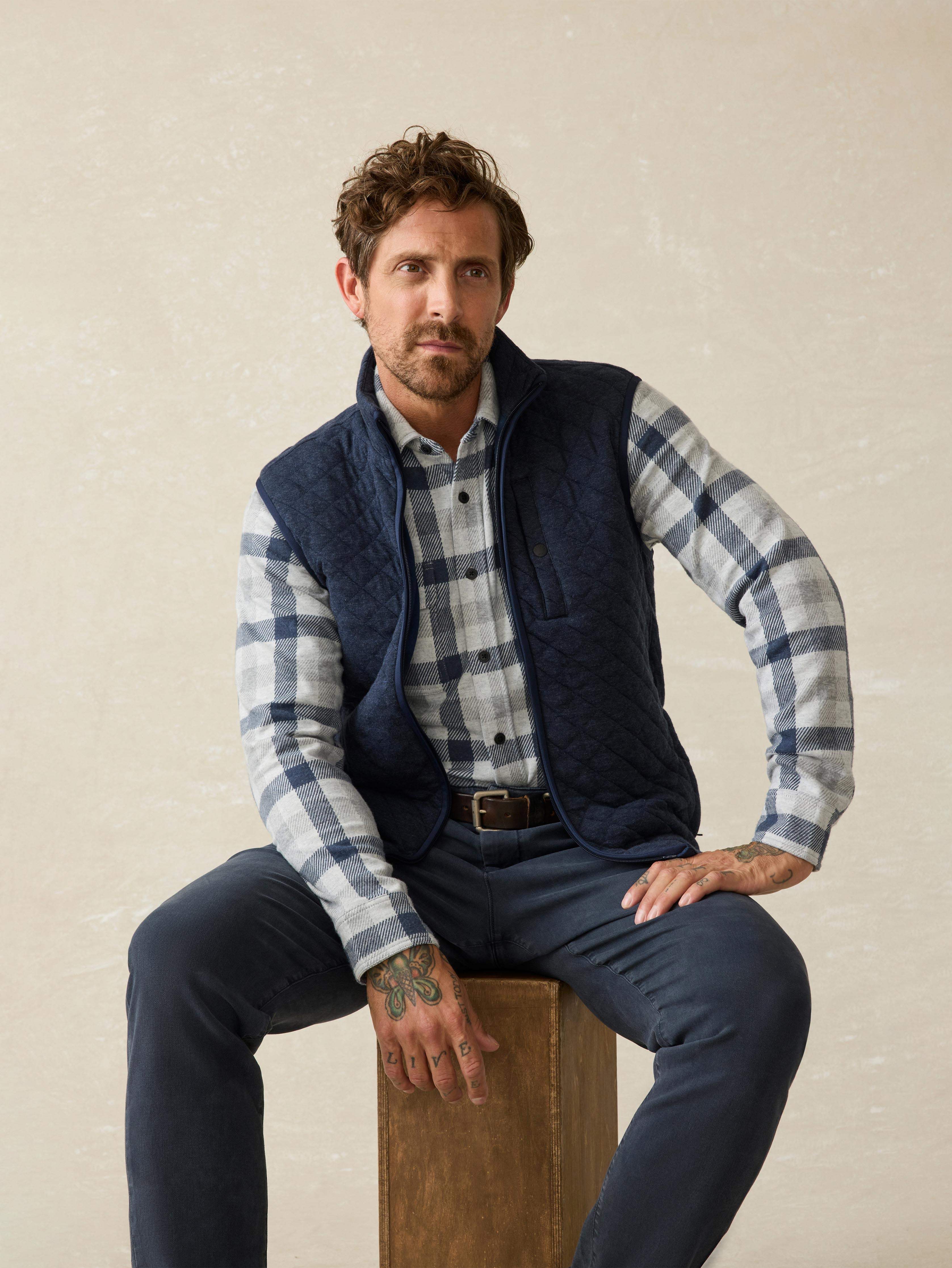 Legend™ Sweater Shirt - Snowy Night Check | Faherty Brand