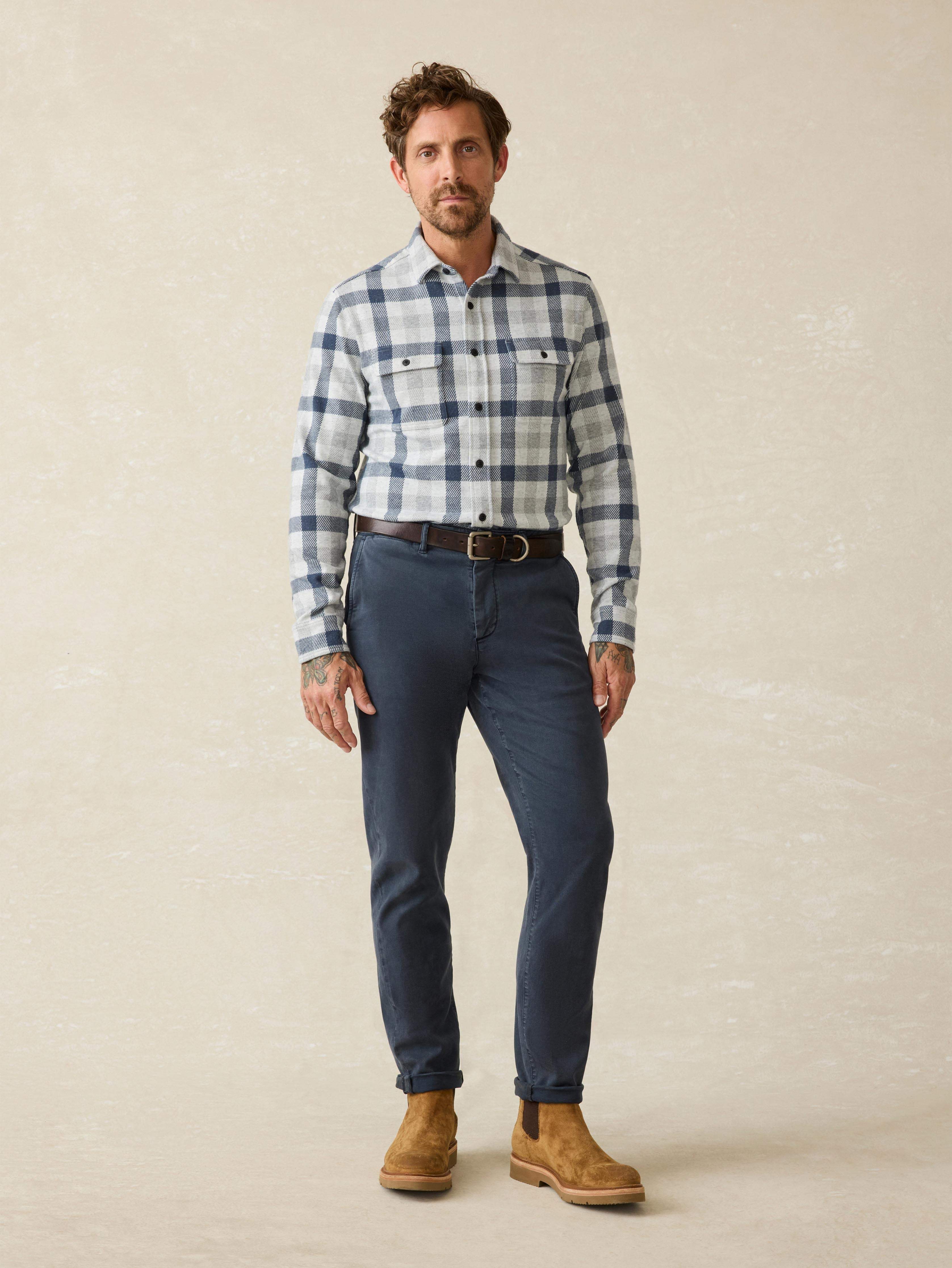 Legend™ Sweater Shirt - Snowy Night Check | Faherty Brand