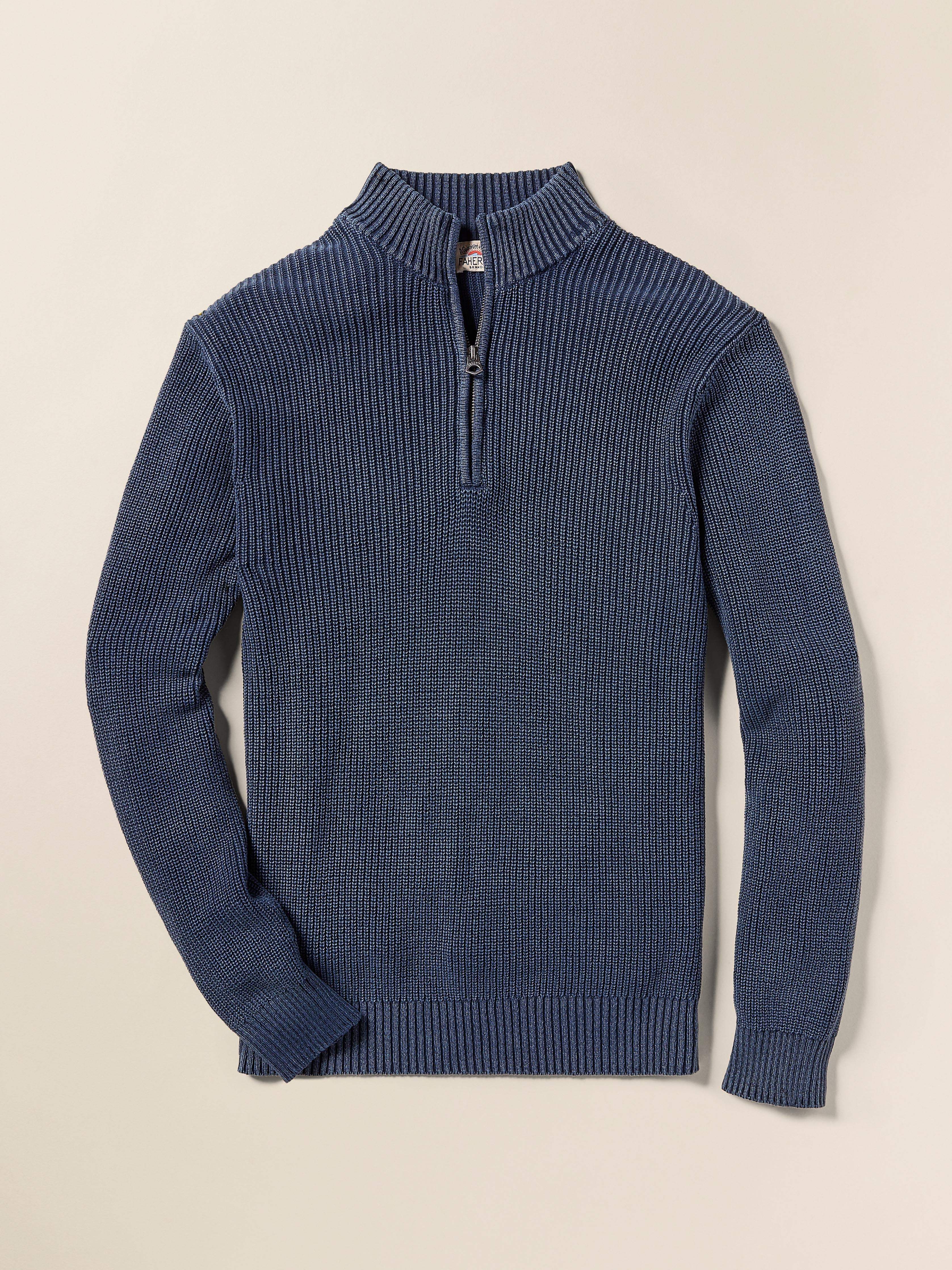 Sunwashed Quarter Zip Sweater - Blue Nights | Faherty Brand