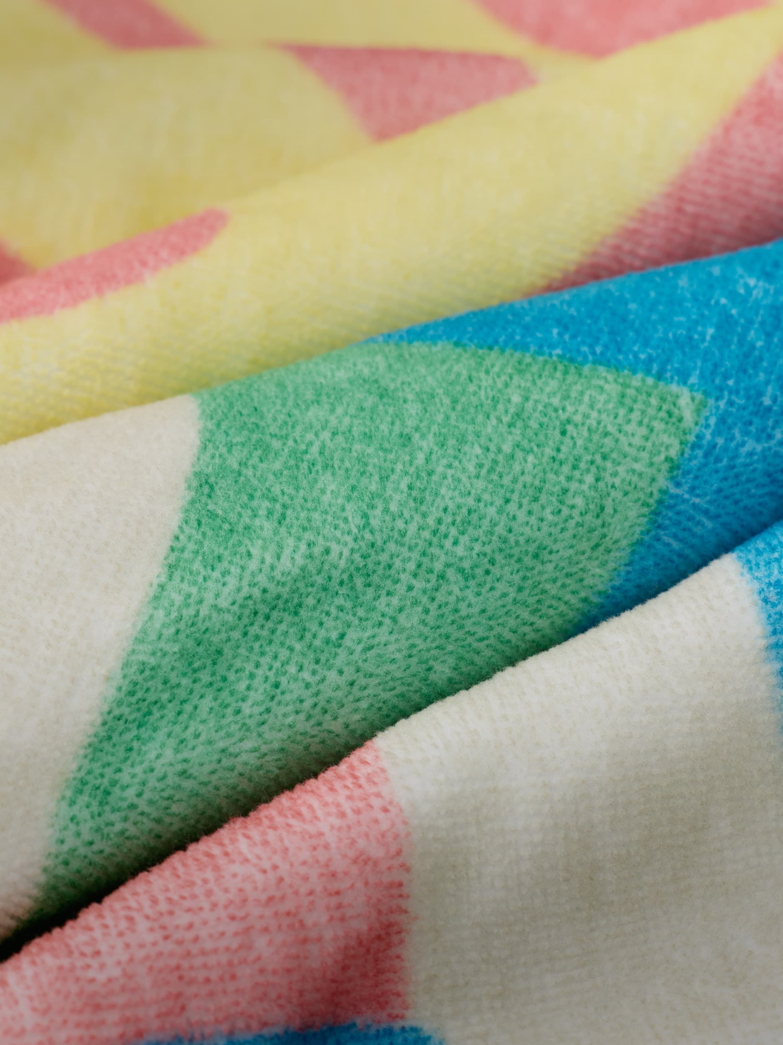 Close up of a multicolor printed towel