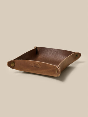 Leather Valet Tray - Natural