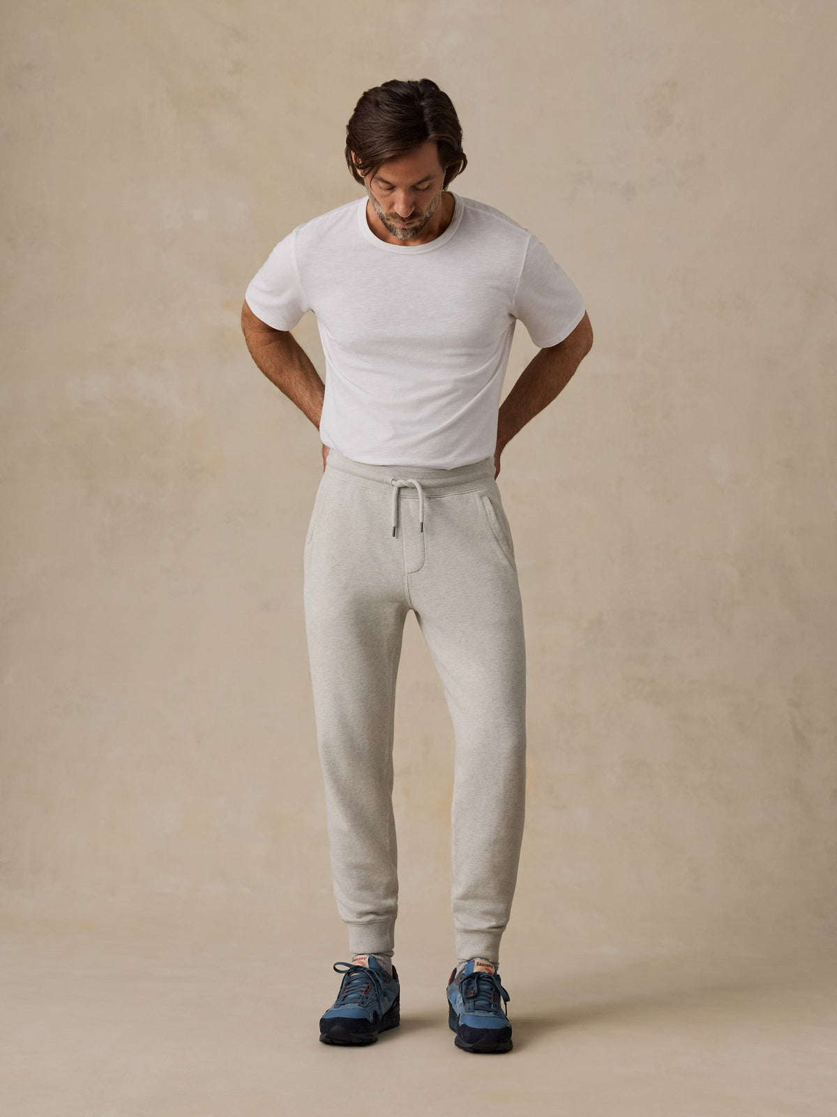 High Standard Fleece Sweatpant - Antique Ivory Heather, image 4 of 6
