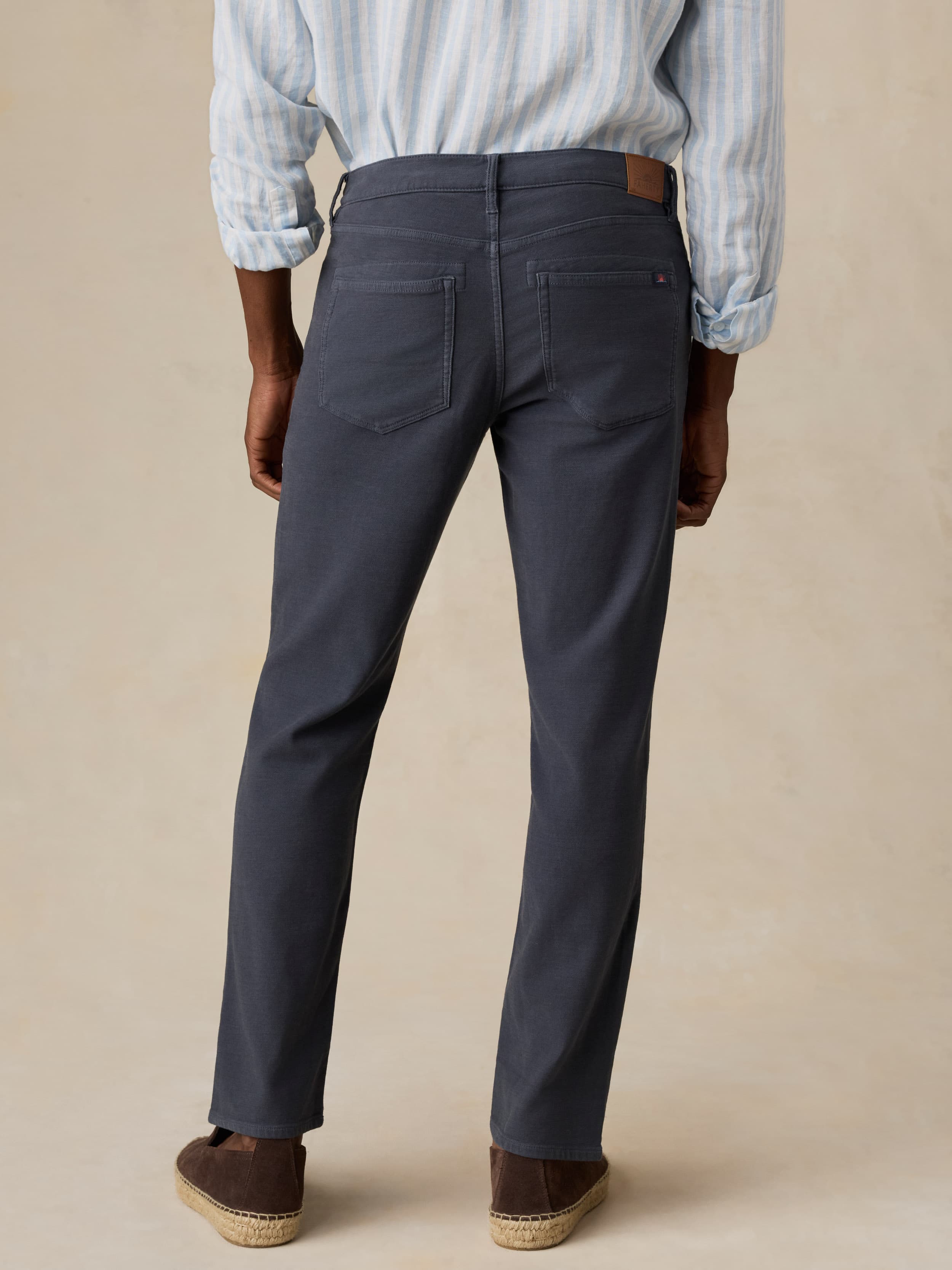 Stretch Terry 5-Pocket Pant - Navy | Faherty Brand