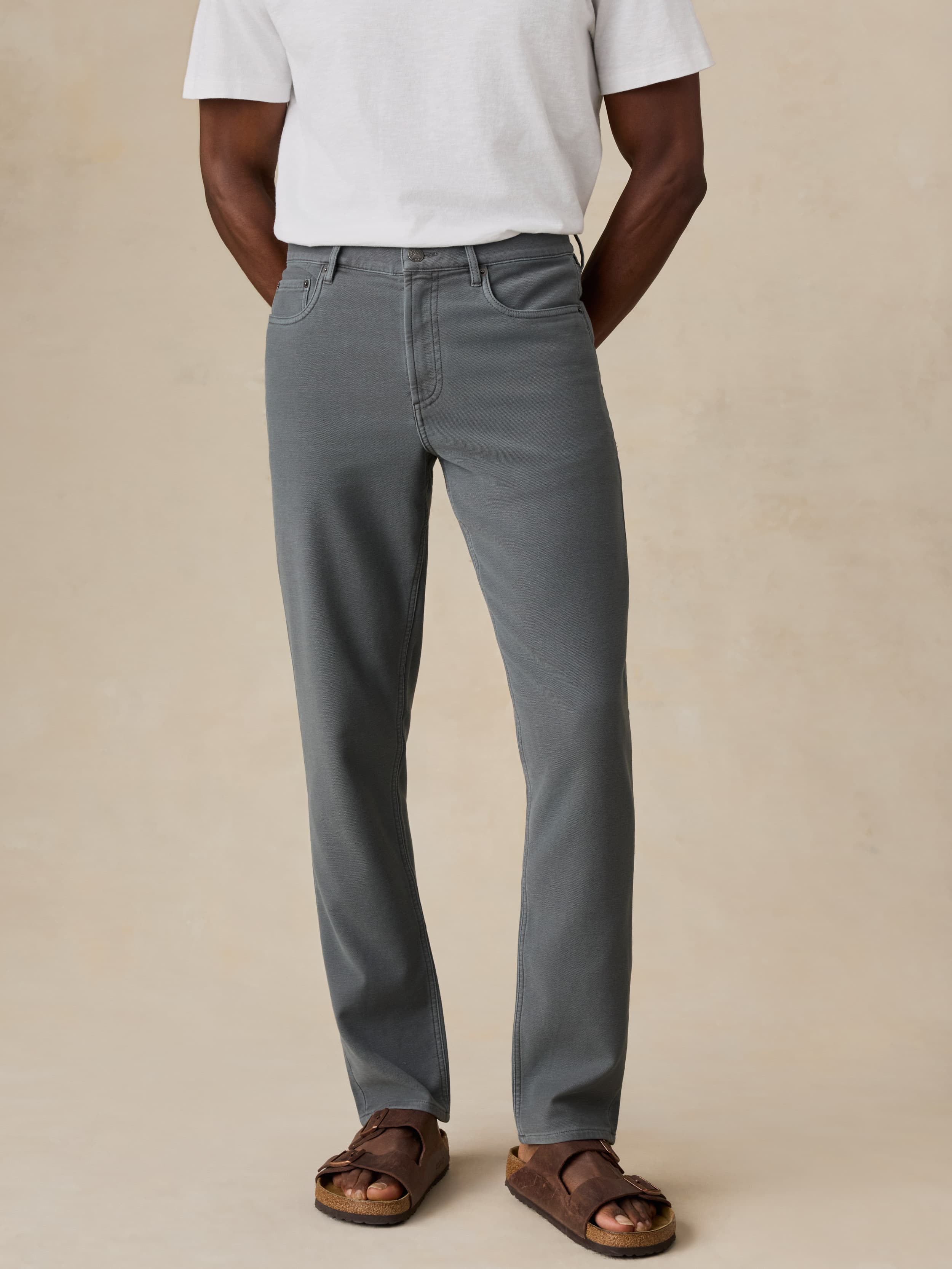 Stretch Terry 5-Pocket Pant - Slate | Faherty Brand