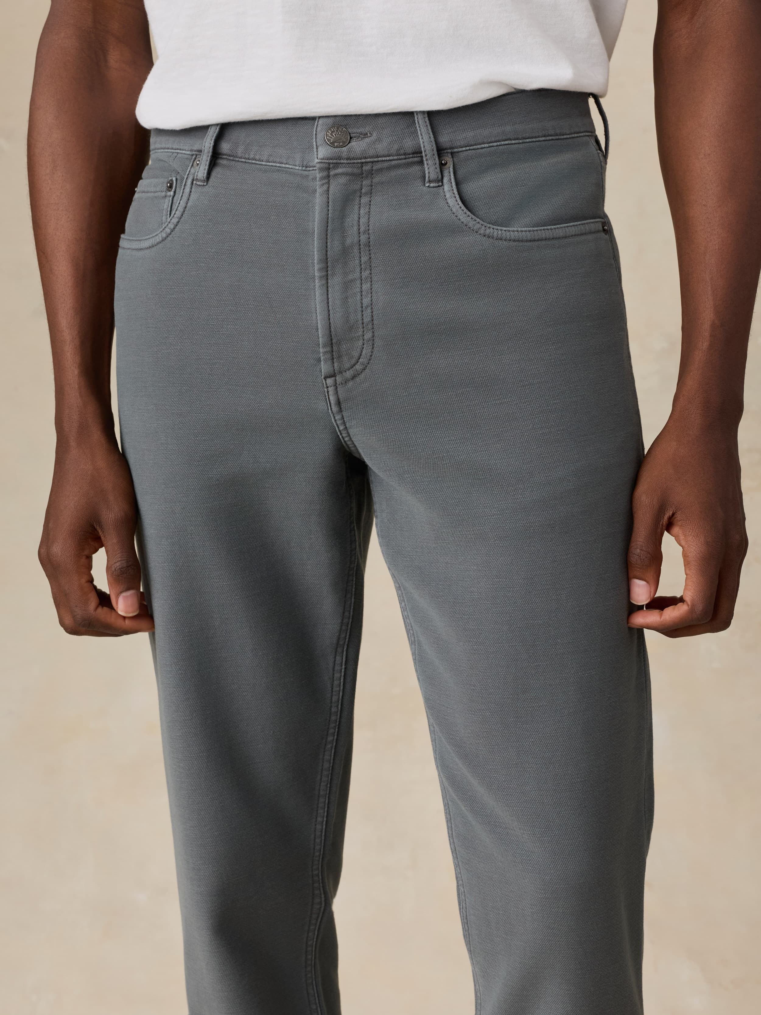 Stretch Terry 5-Pocket Pant - Slate | Faherty Brand