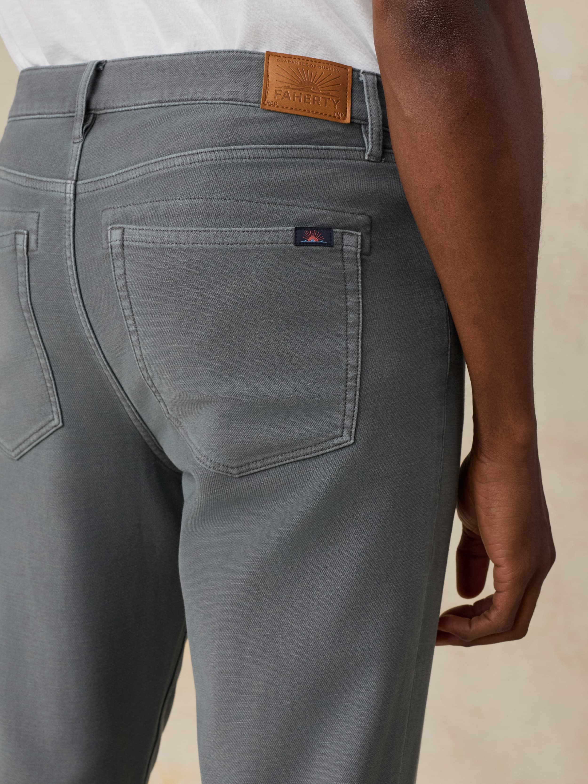 Stretch Terry 5-Pocket Pant - Slate | Faherty Brand
