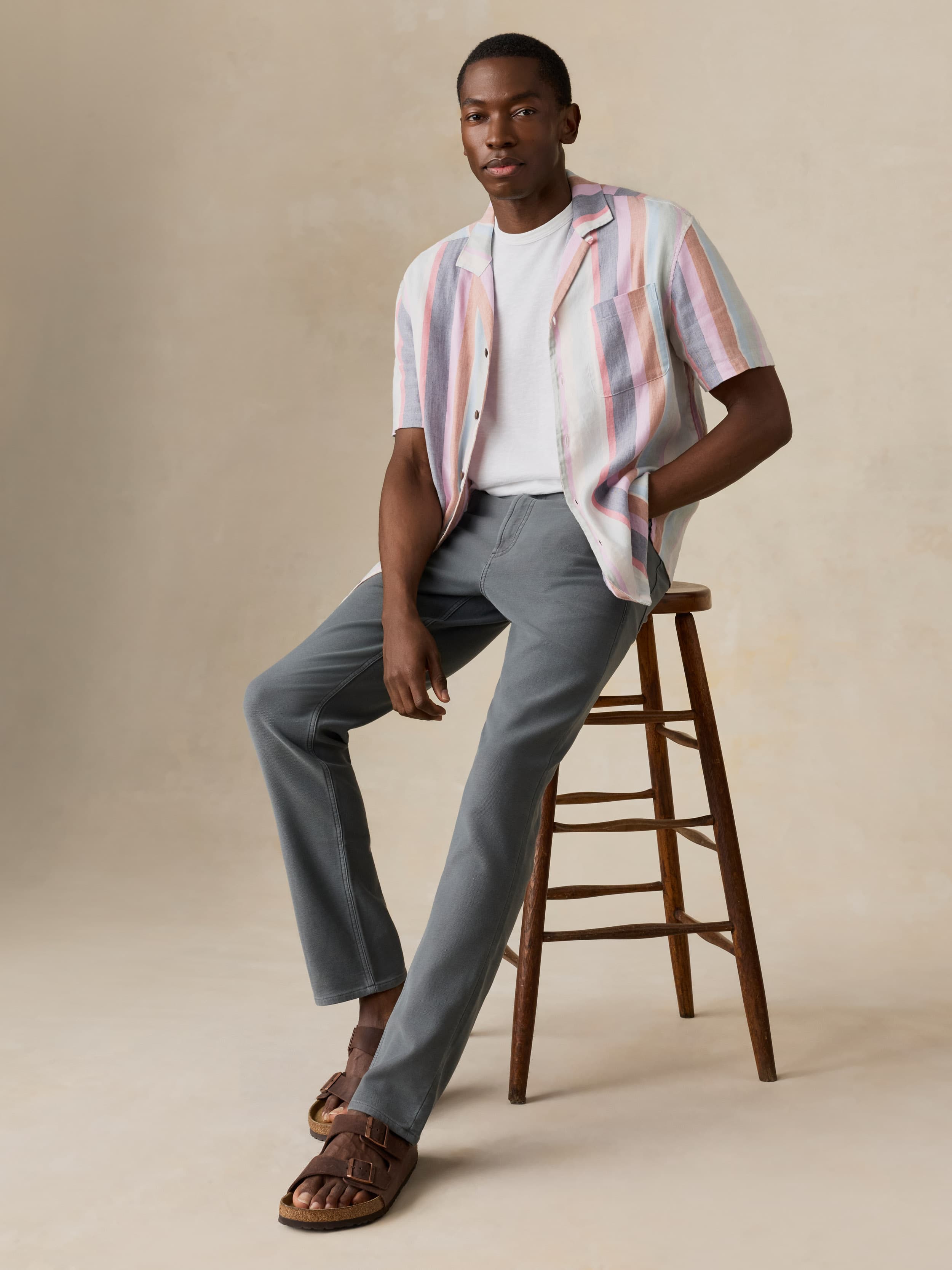Stretch Terry 5-Pocket Pant - Slate | Faherty Brand