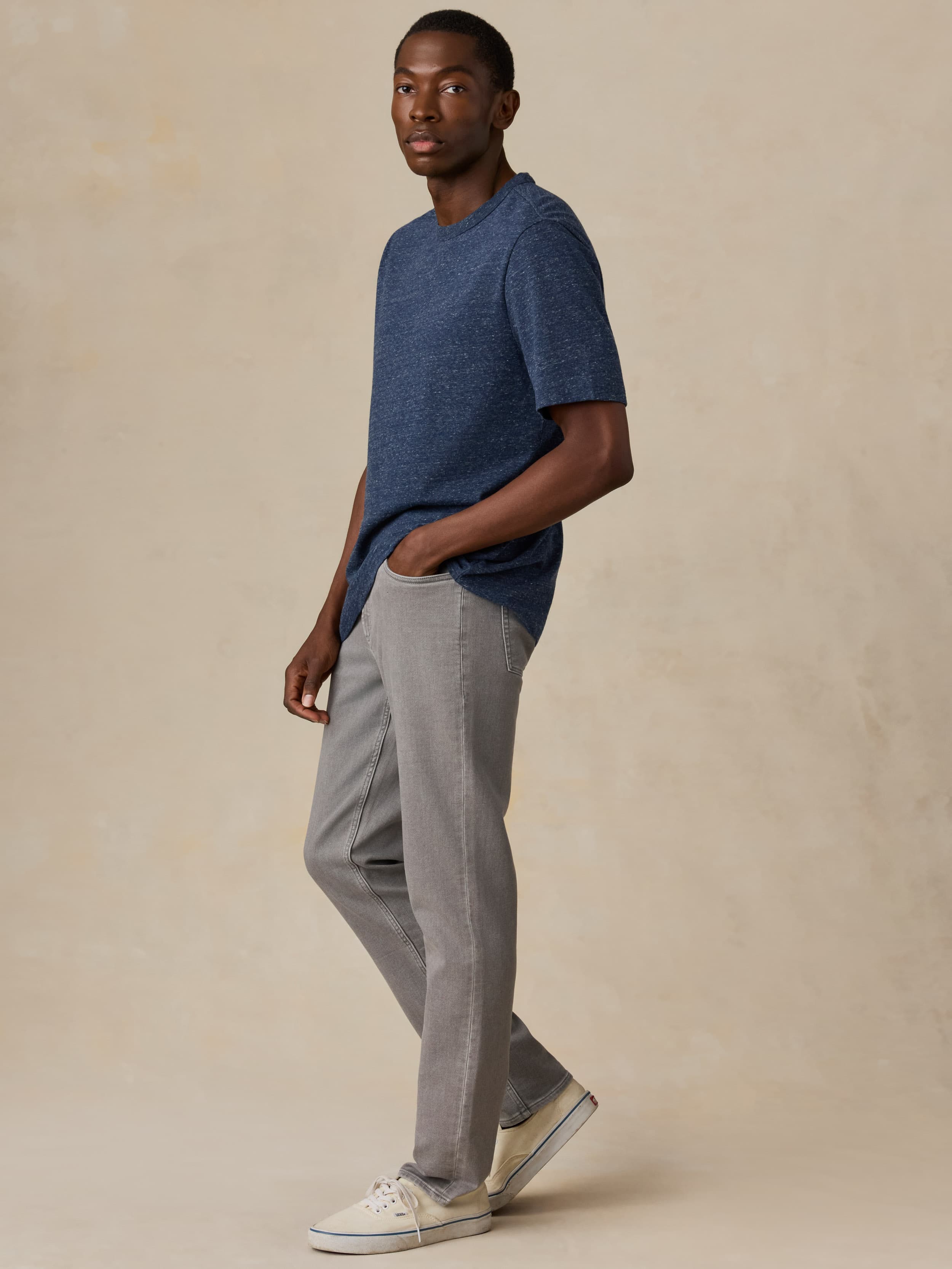 Stretch Terry 5-Pocket Pant - Steel Grey | Faherty Brand