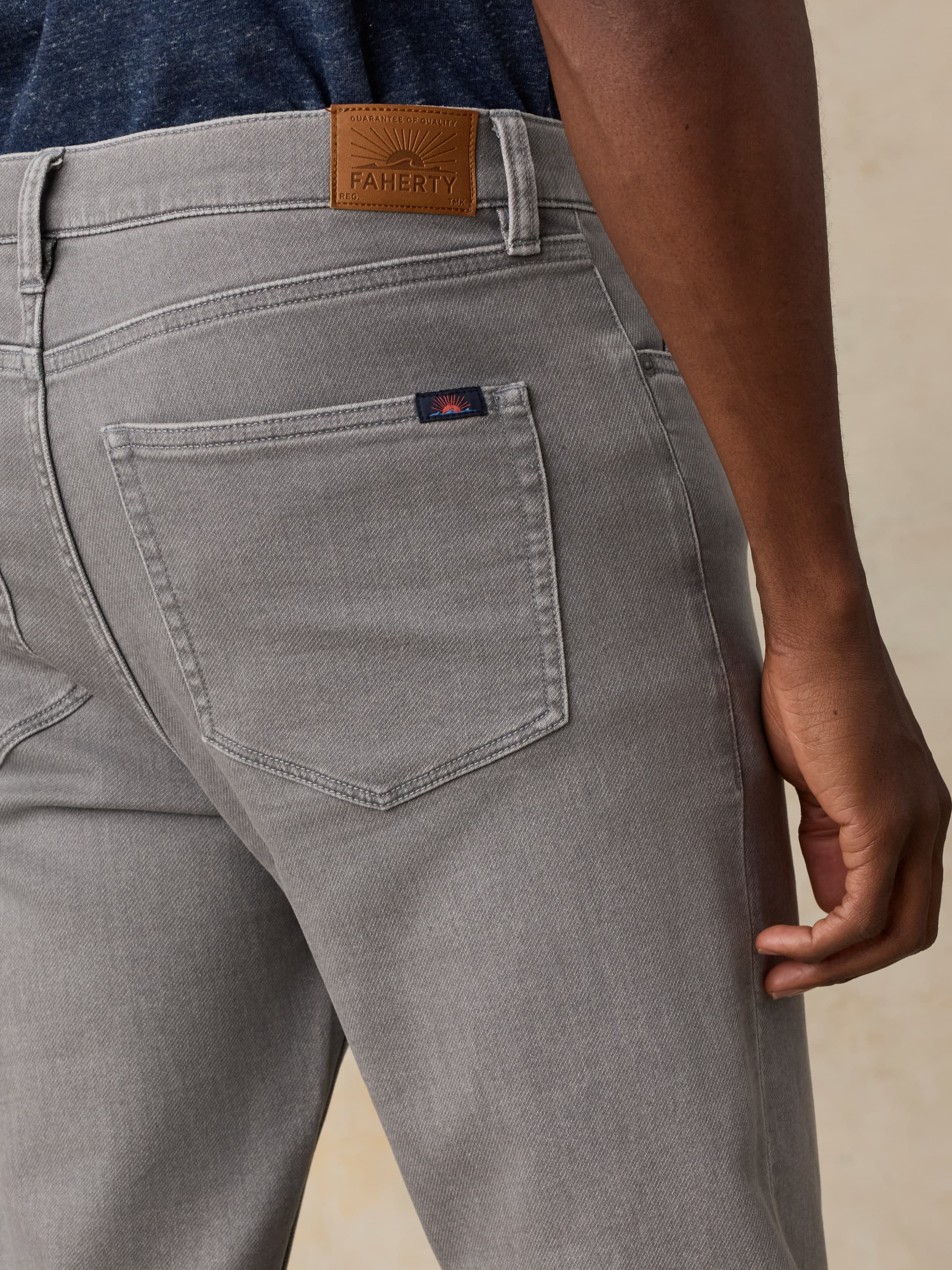 Stretch Terry 5-Pocket Pant - Steel Grey | Faherty Brand