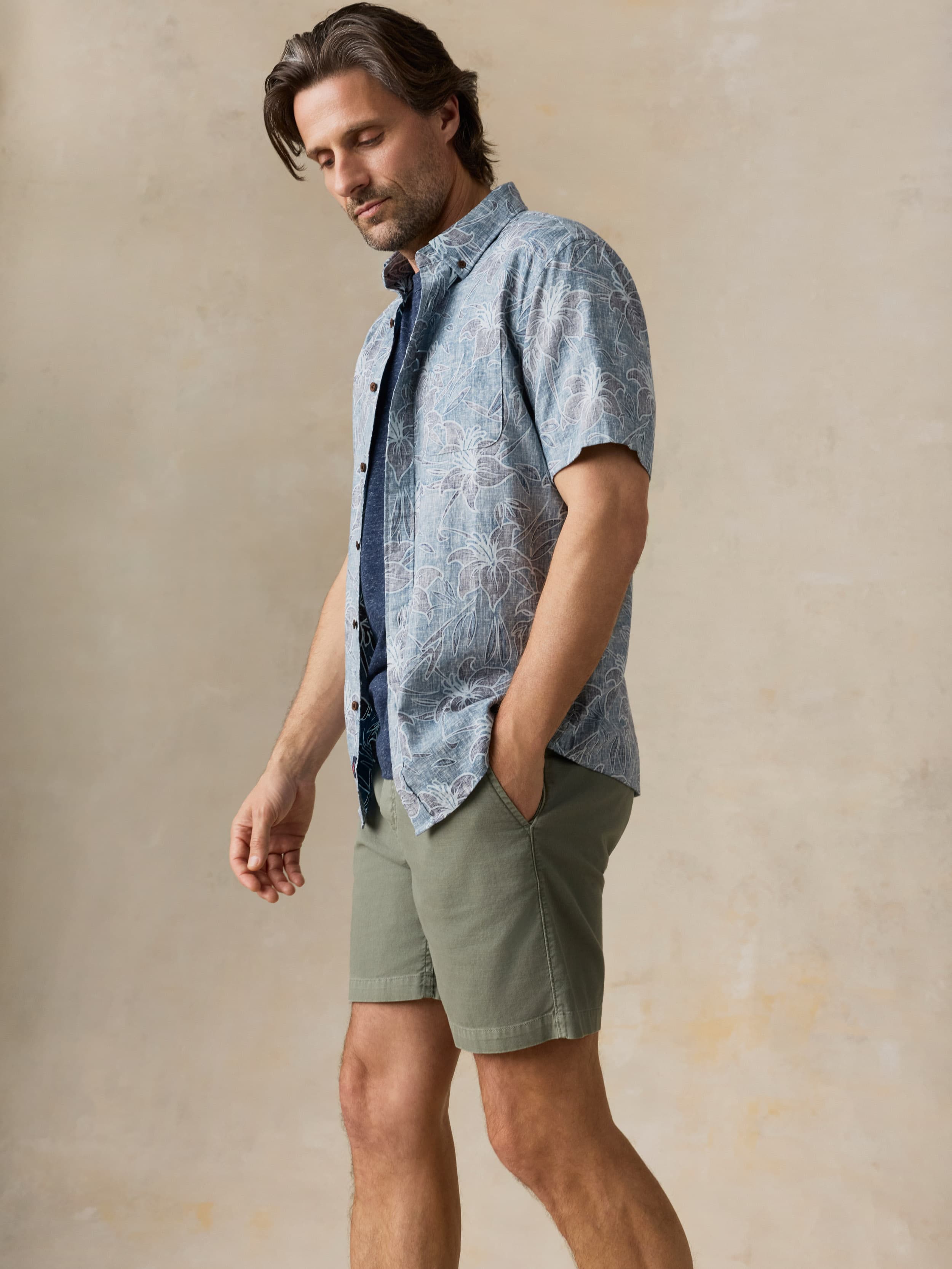 Essential Drawstring Short - Desert Olive | Faherty Brand