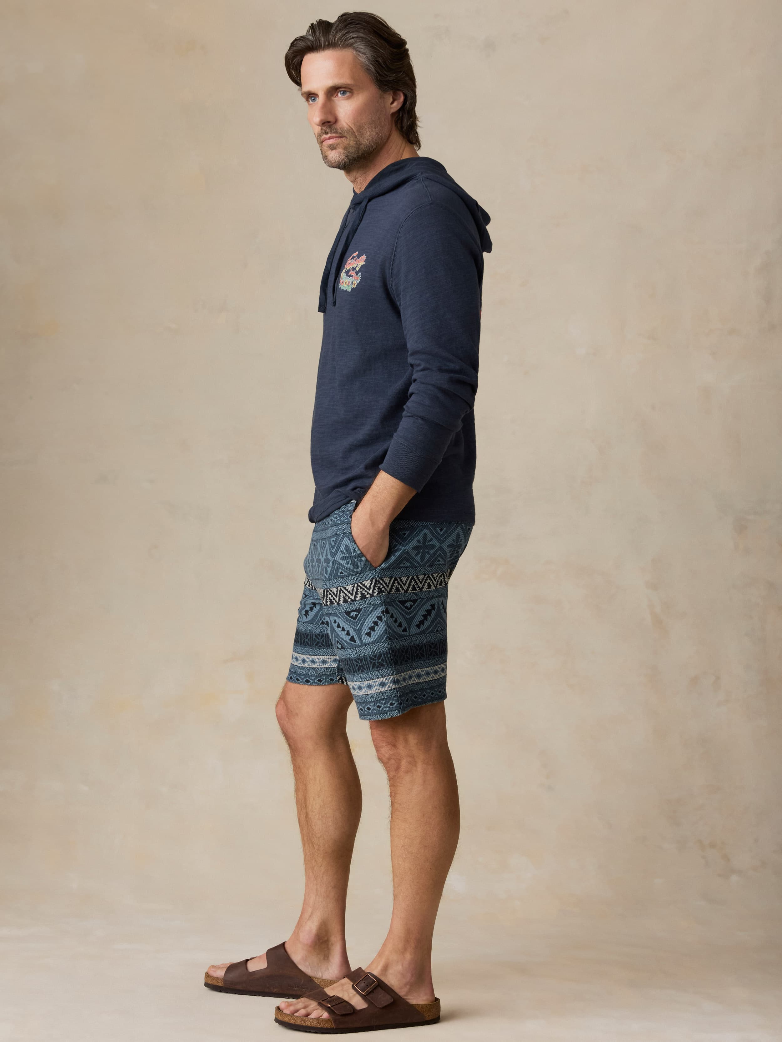 Baja Knit Short - Cay Blues Block | Faherty Brand