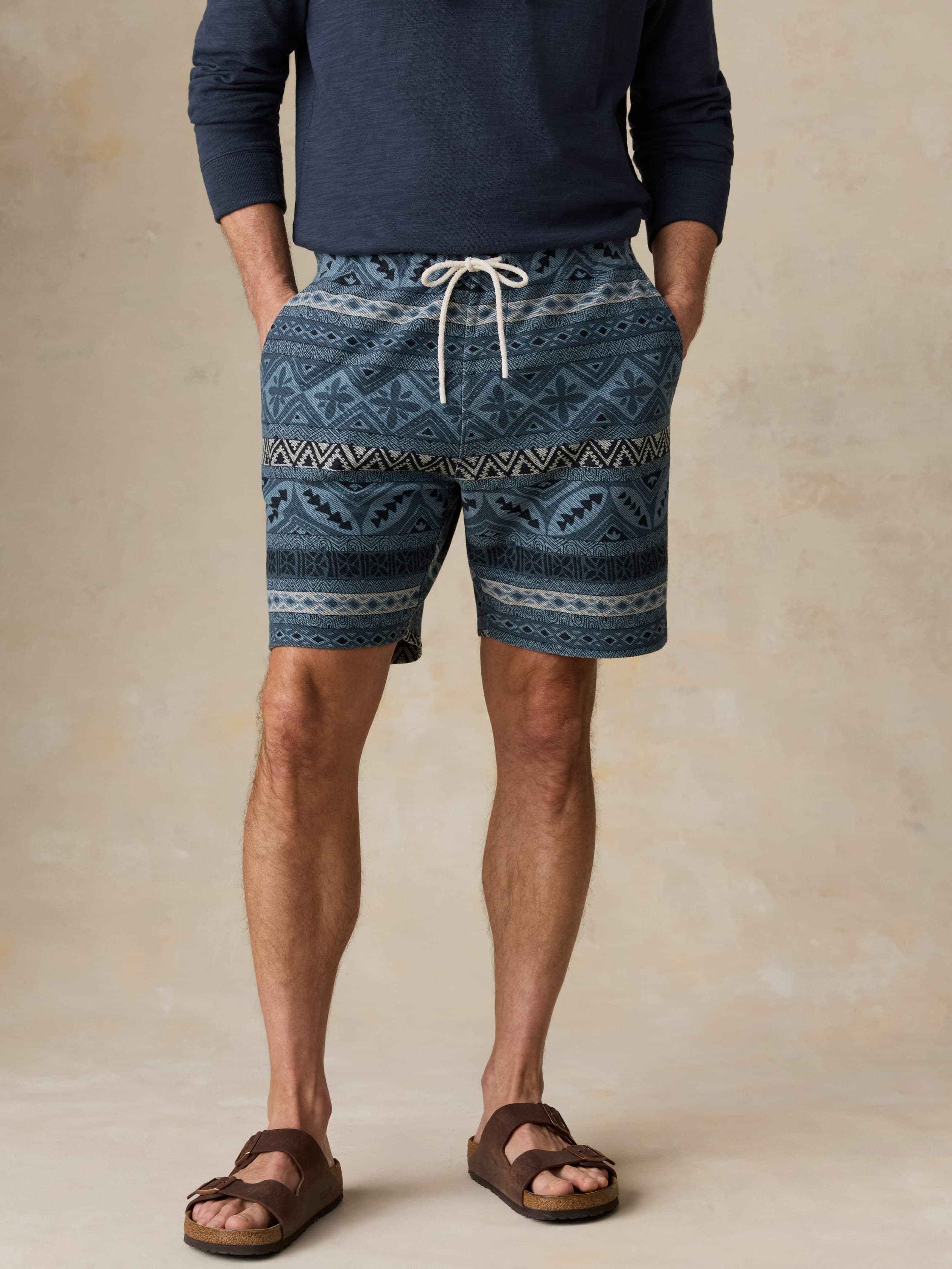 Baja Knit Short - Cay Blues Block | Faherty Brand