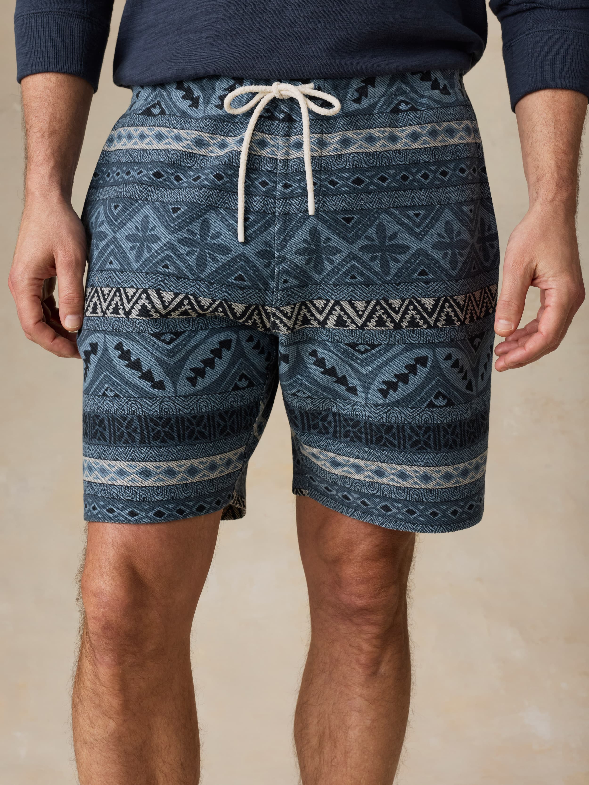 Baja Knit Short - Cay Blues Block | Faherty Brand