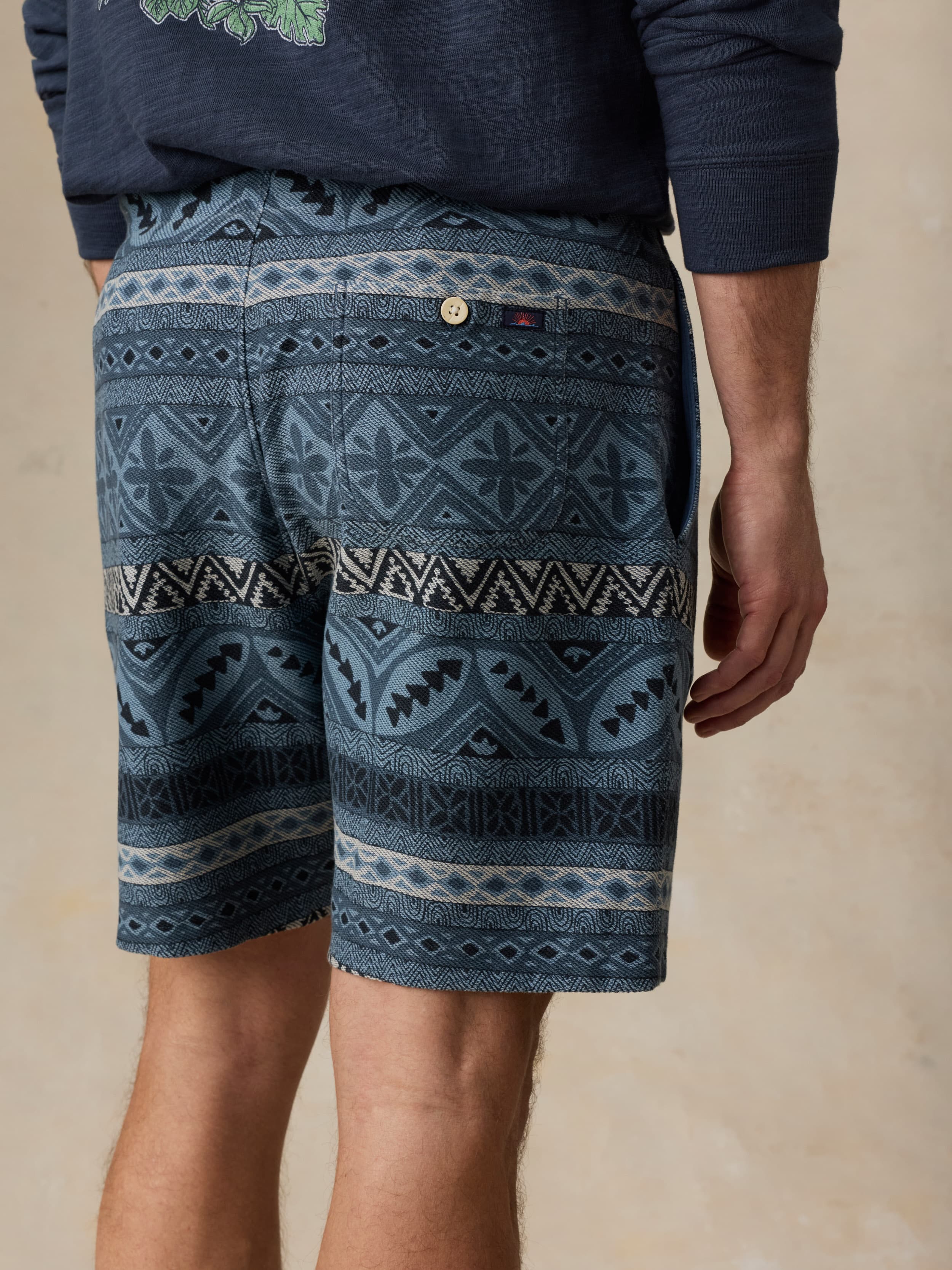 Baja Knit Short - Cay Blues Block | Faherty Brand