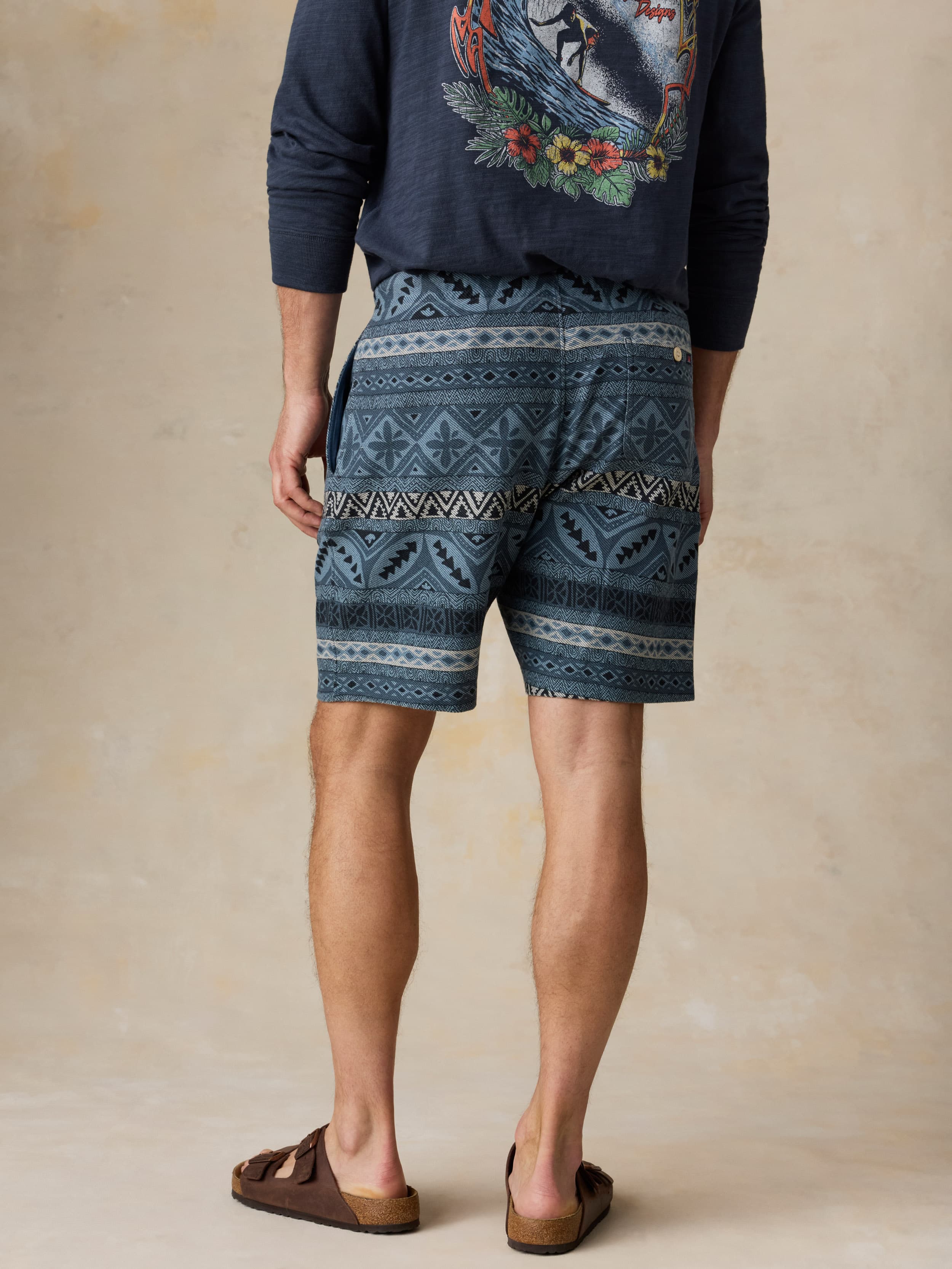 Baja Knit Short - Cay Blues Block | Faherty Brand