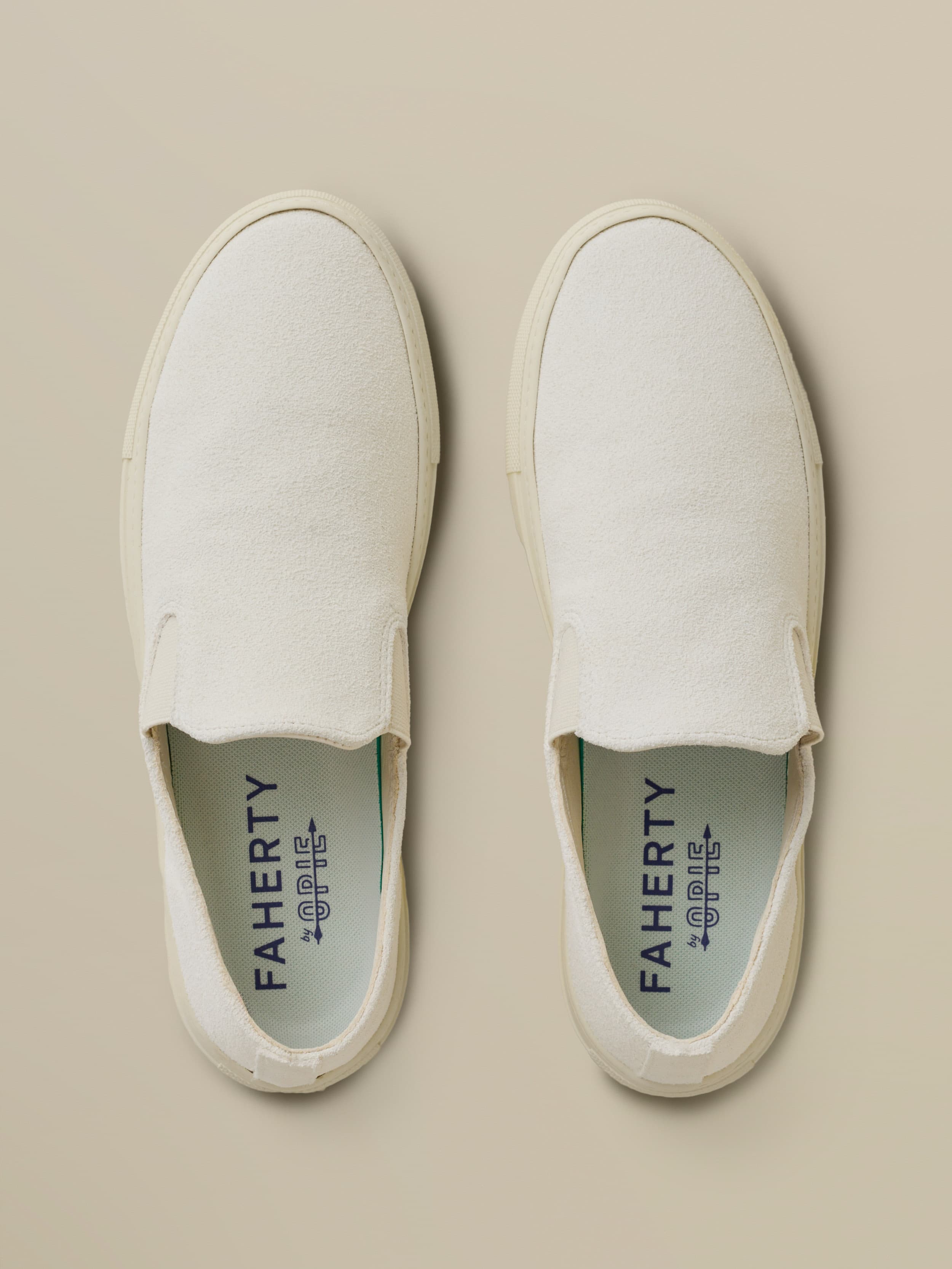 Faherty X Opie Way Slip On Sneaker - Off White | Faherty Brand