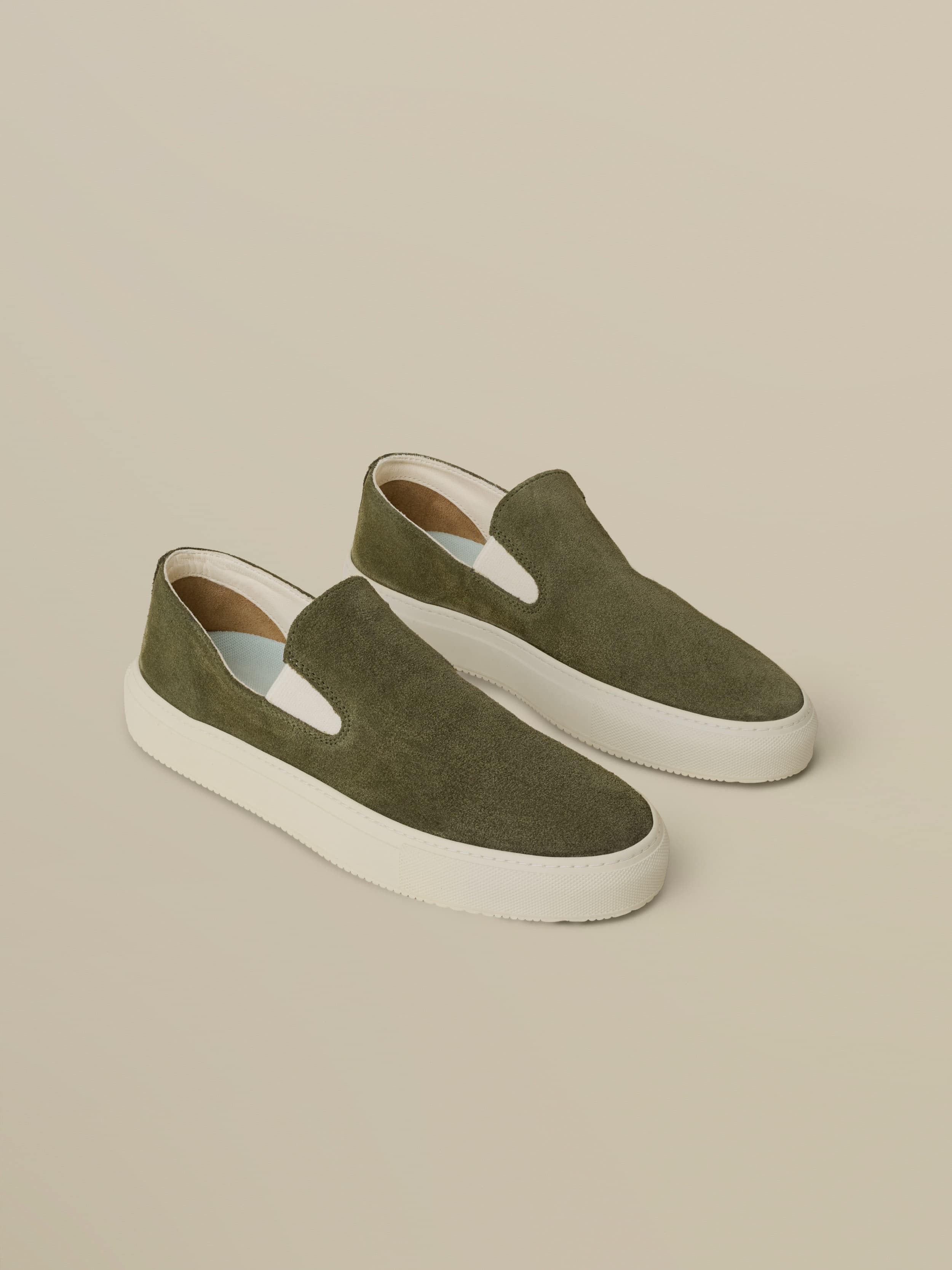 Faherty X Opie Way Slip On Sneaker - Olive | Faherty Brand