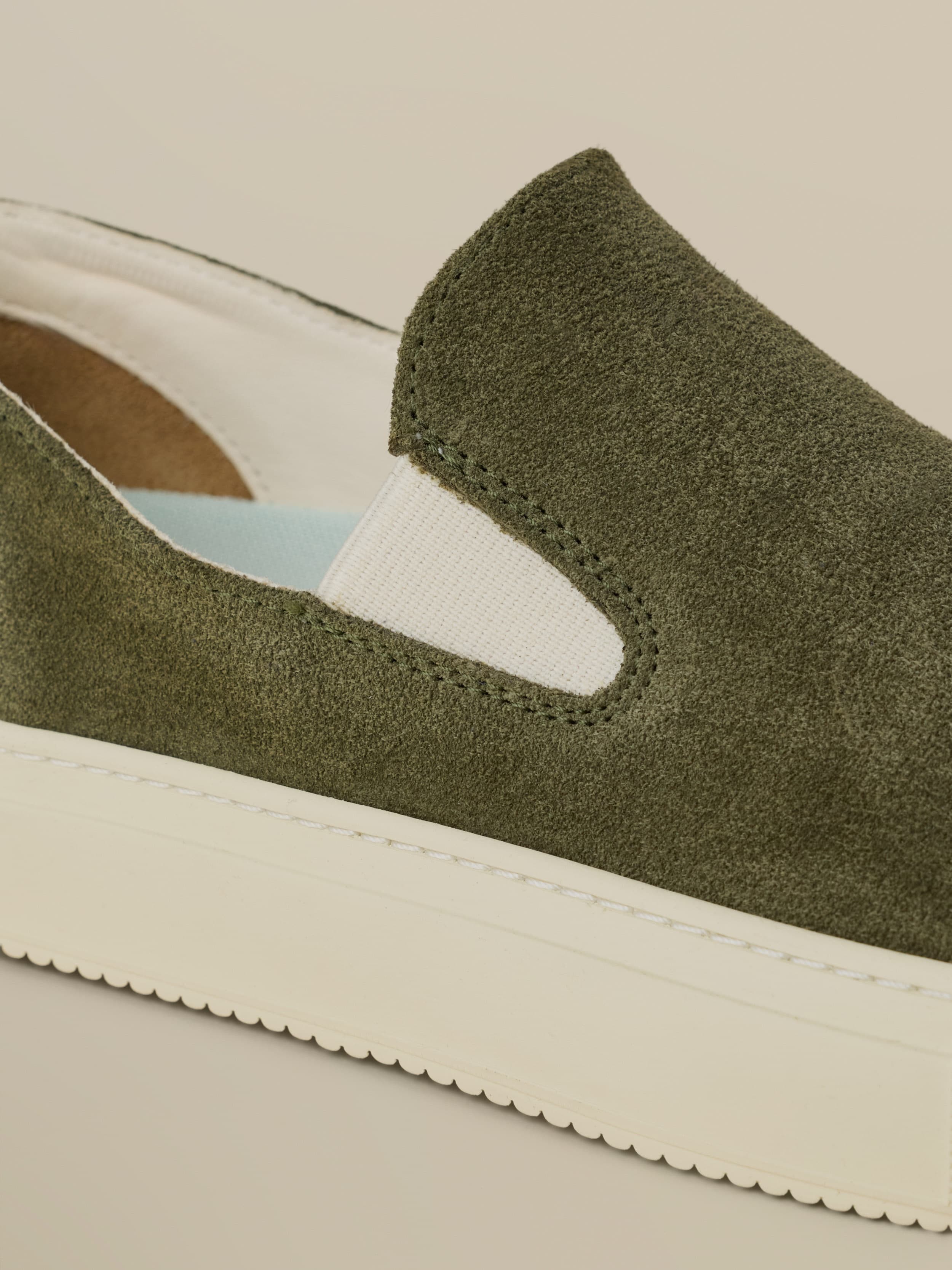 Faherty X Opie Way Slip On Sneaker - Olive | Faherty Brand