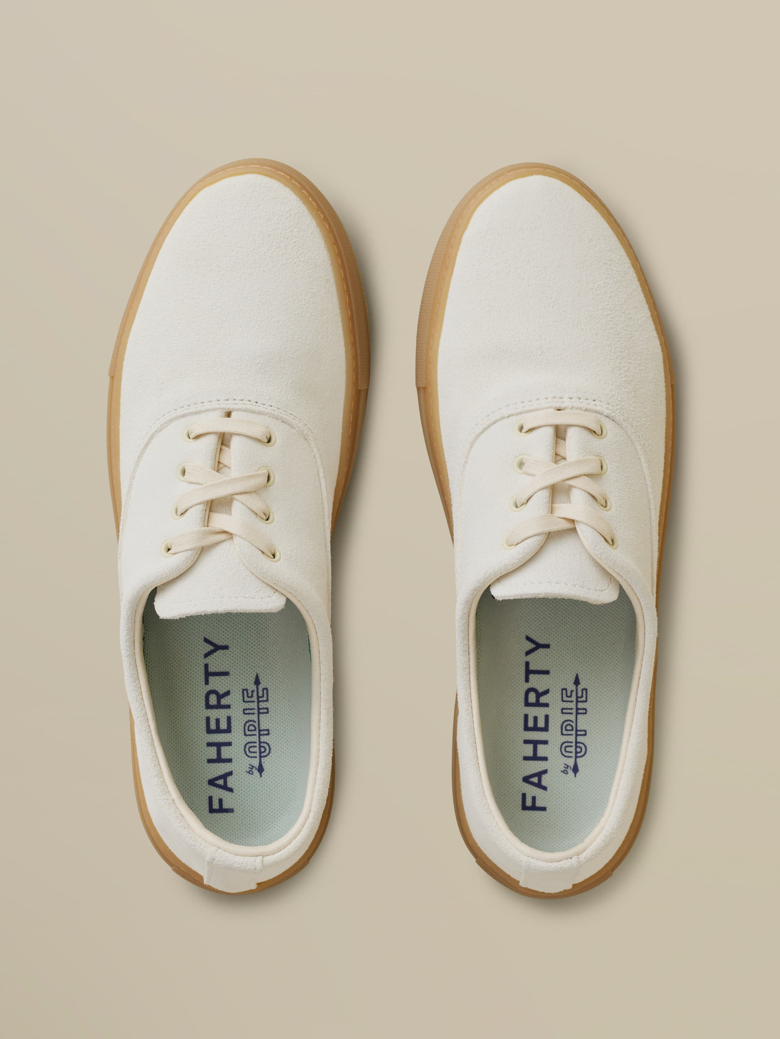 Faherty X Opie Way Deck Sneaker - Off White | Faherty Brand