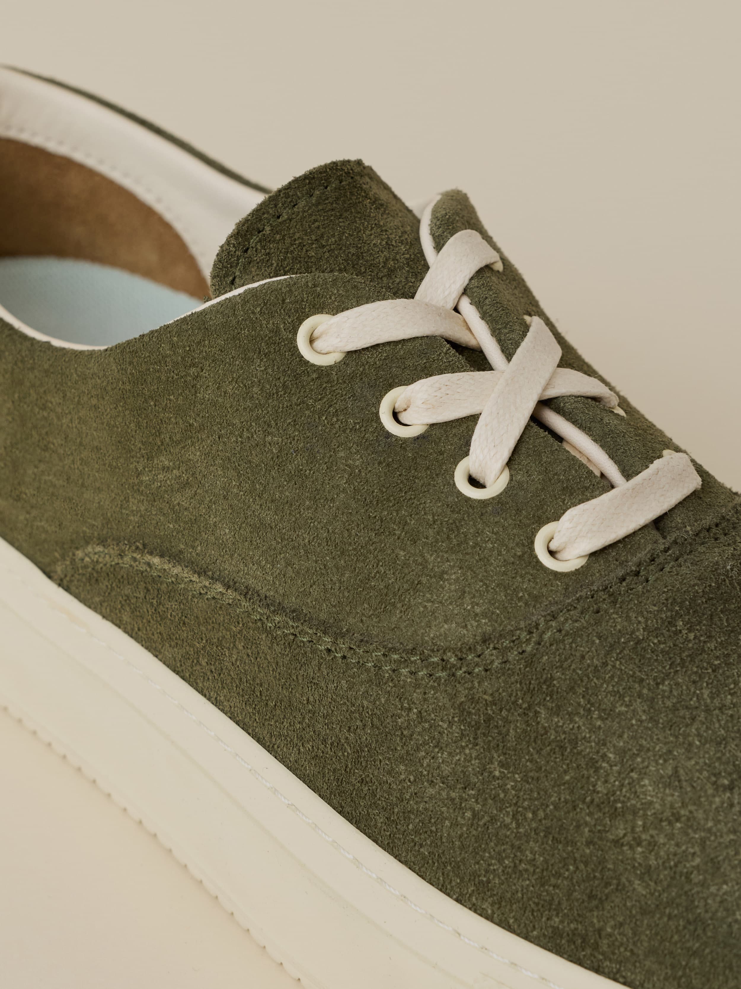 Faherty X Opie Way Deck Sneaker - Olive | Faherty Brand