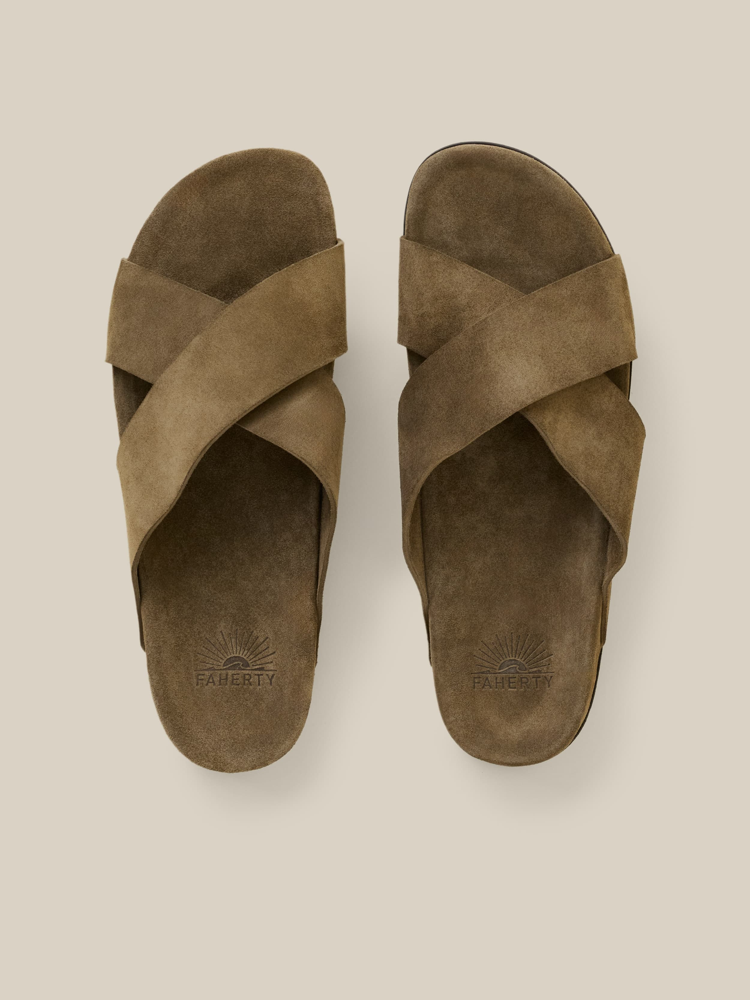 Men's Low Tide Suede Slide - Olive