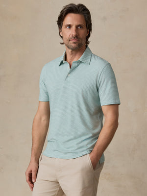 Short-Sleeve Movement™ Polo - Ivory Spring Stripe