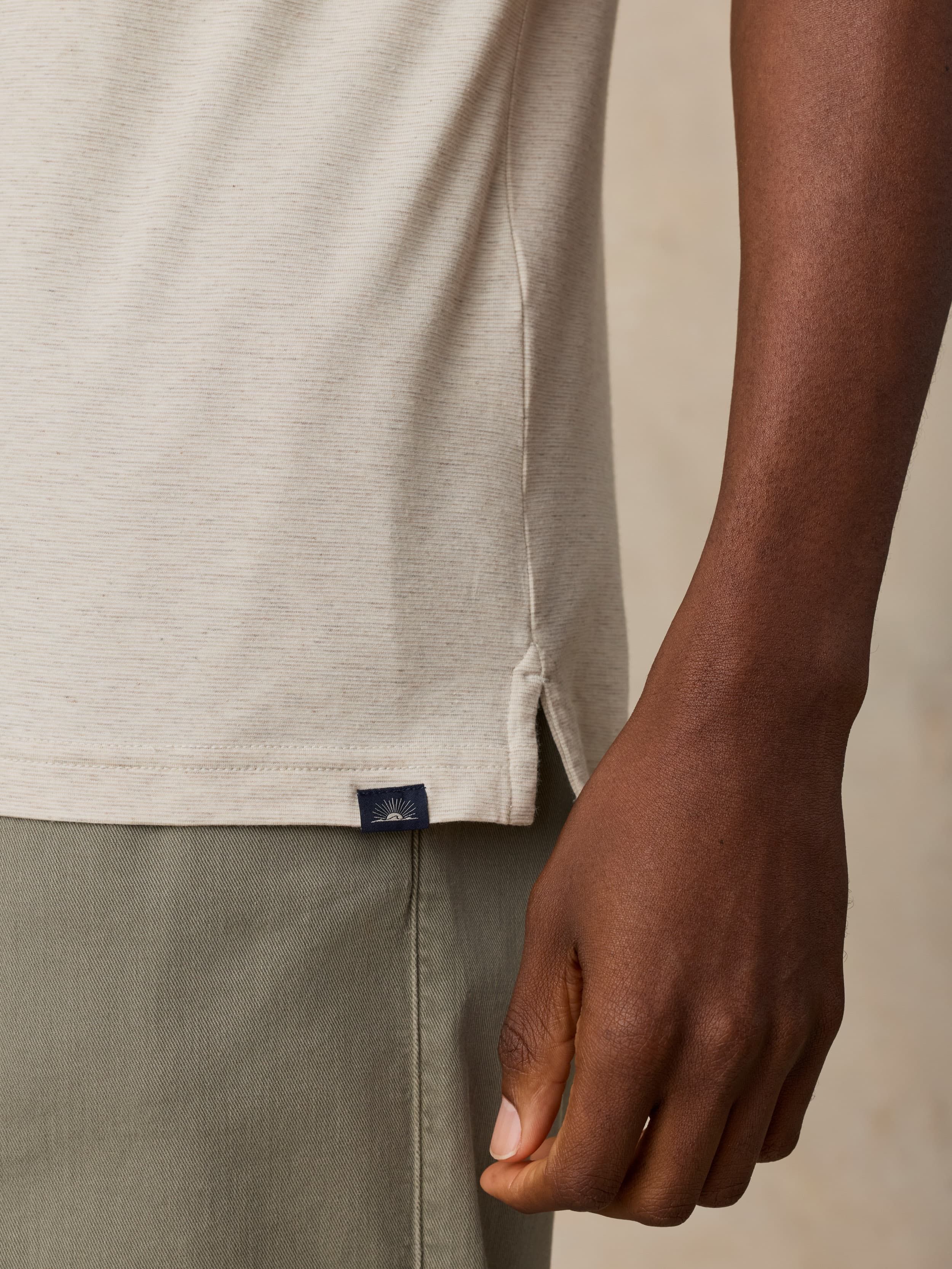 Short-Sleeve Movement™ Polo - Shore Sand Feeder | Faherty Brand
