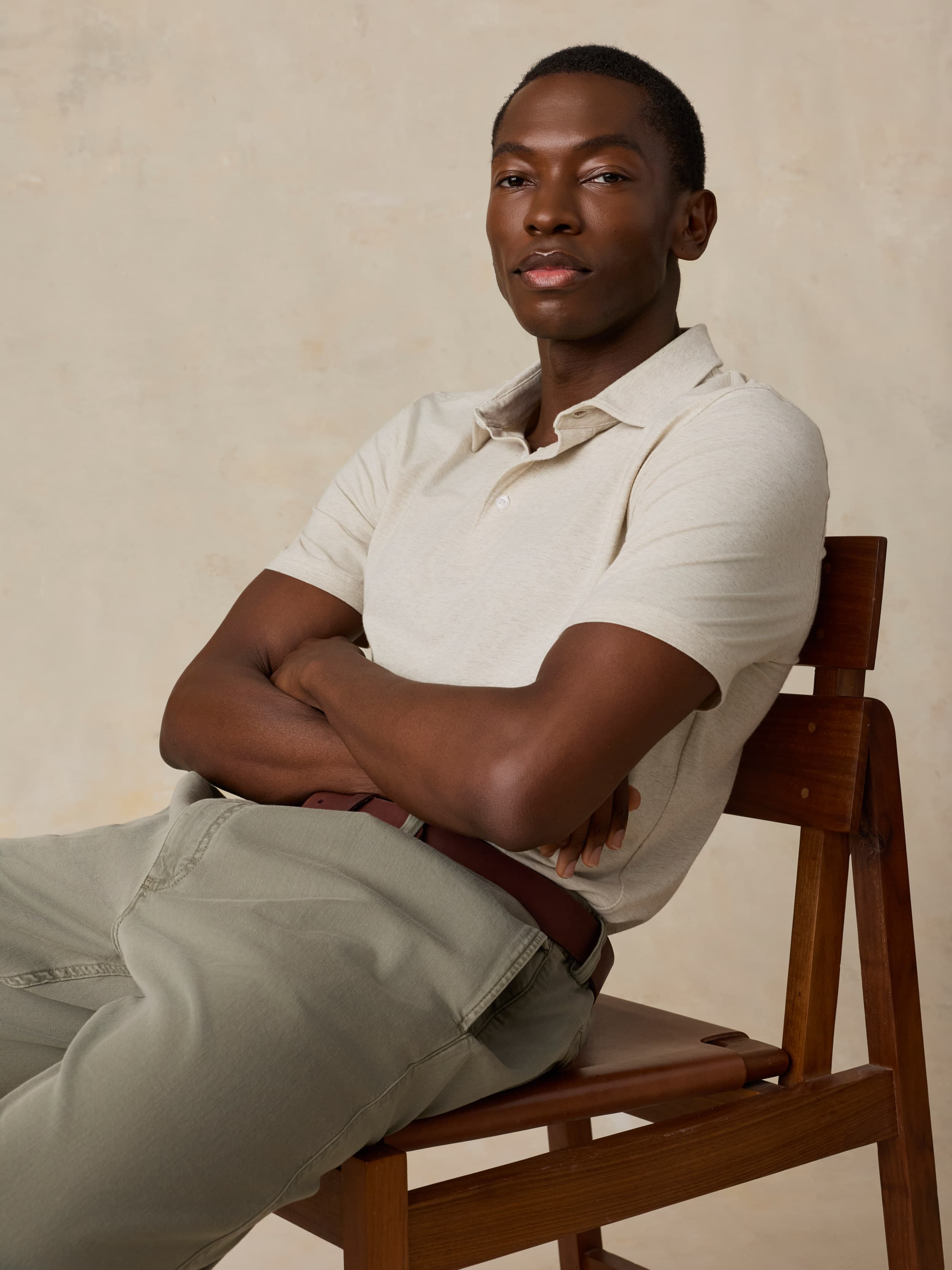 Short-Sleeve Movement™ Polo - Shore Sand Feeder | Faherty Brand