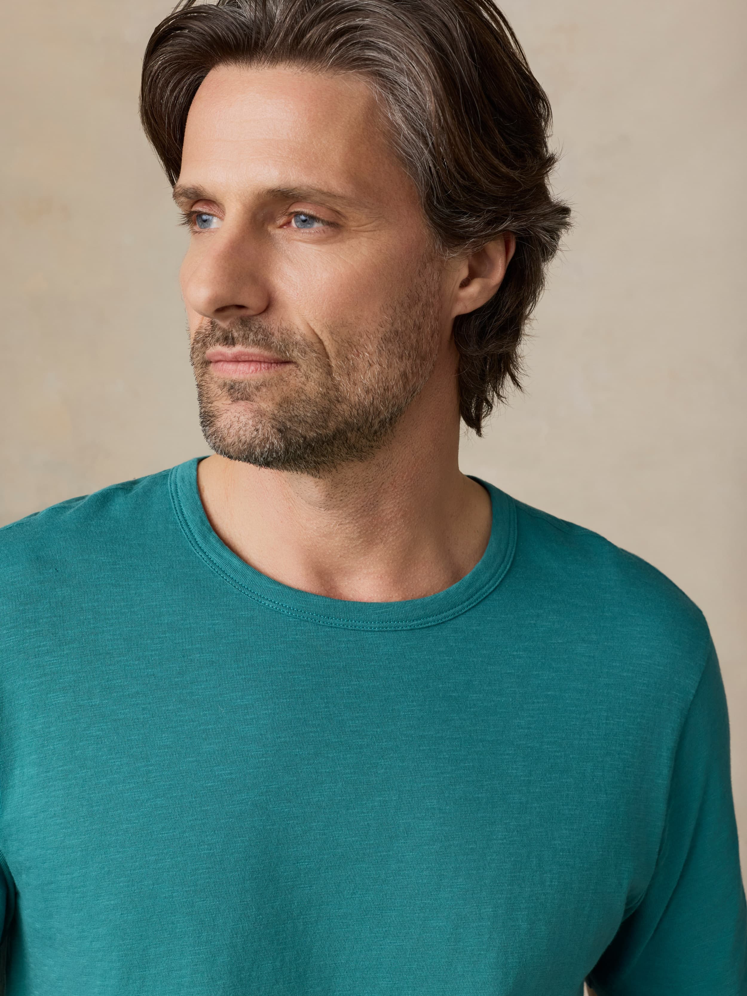 Sunwashed Regenerative Tee - Biscayne Green | Faherty Brand