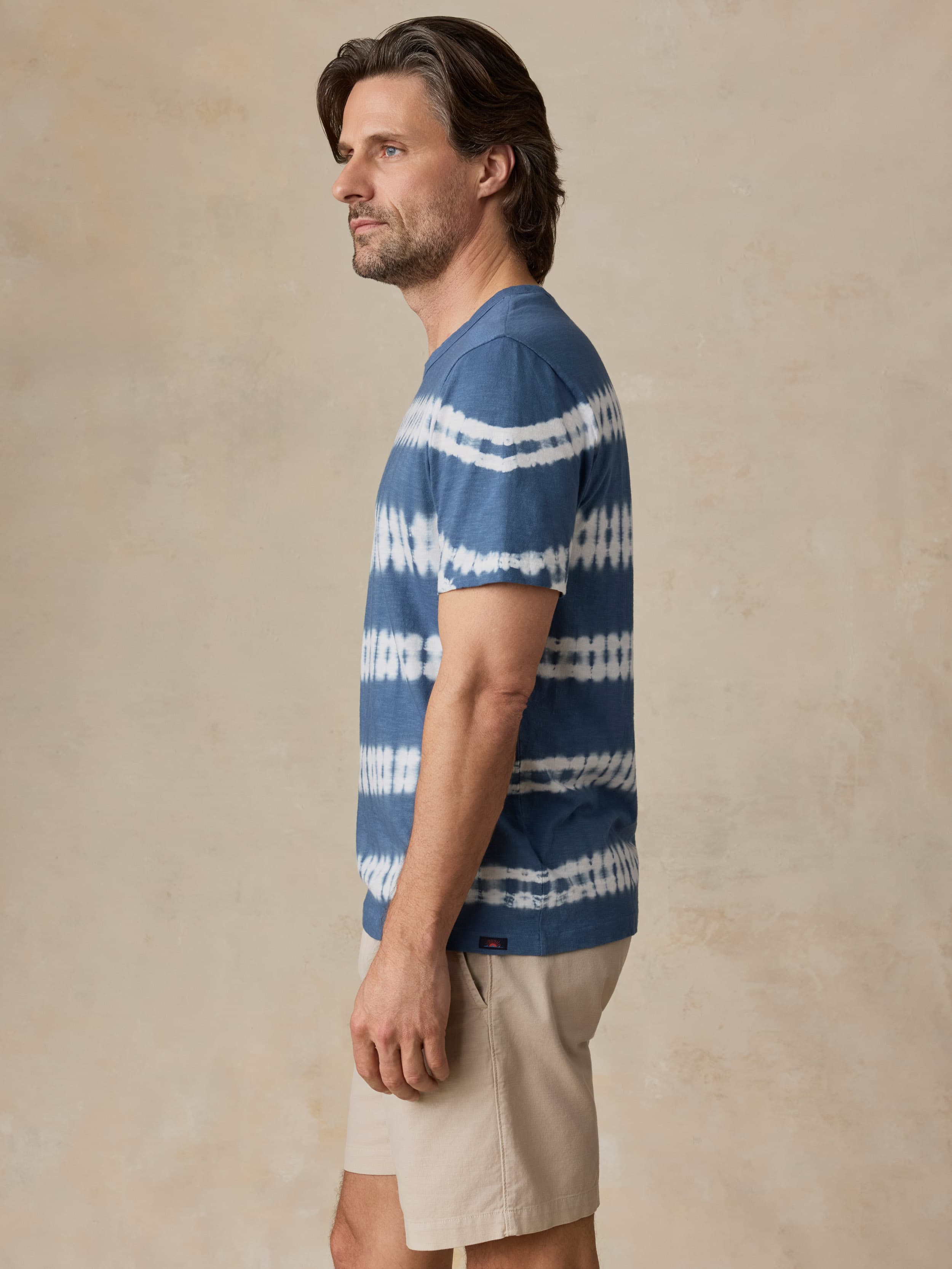 Sunwashed Regenerative Tee - Blue Ravine Tie Dye | Faherty Brand