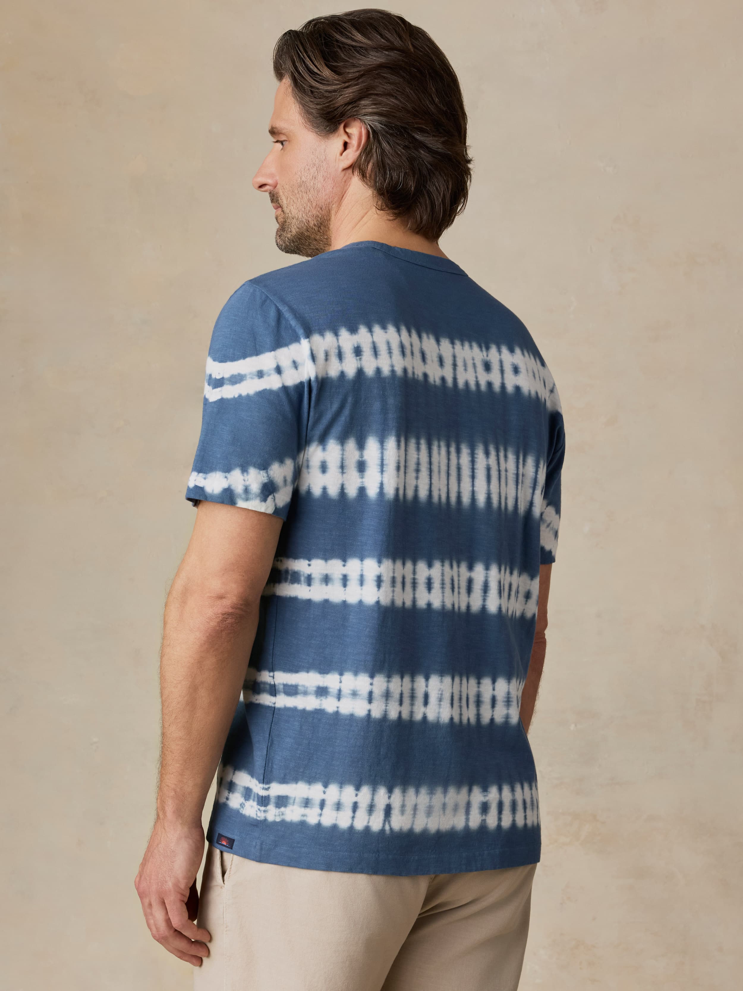 Sunwashed Regenerative Tee - Blue Ravine Tie Dye | Faherty Brand