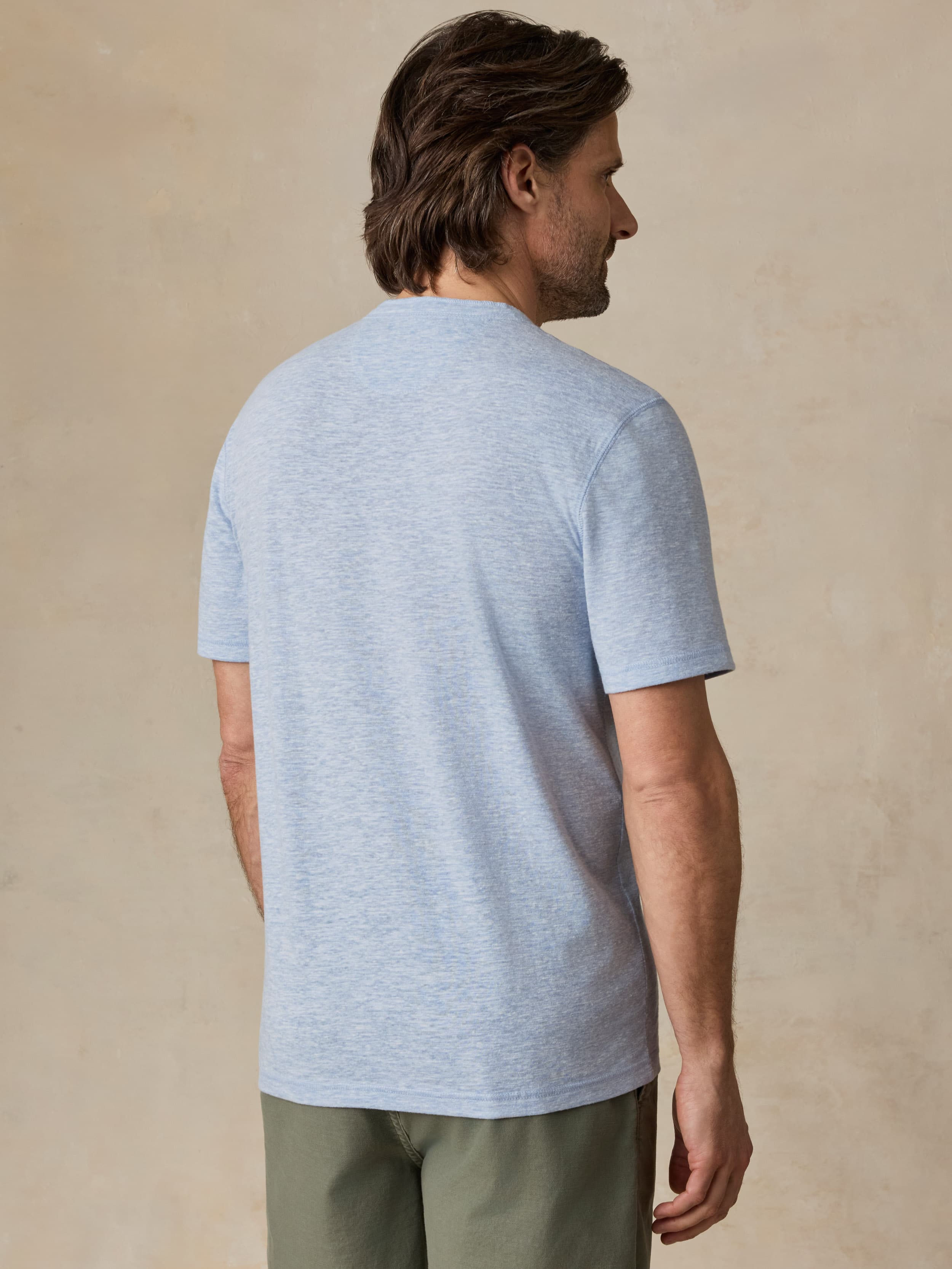 Short-Sleeve Breeze Henley - Blue Isle | Faherty Brand