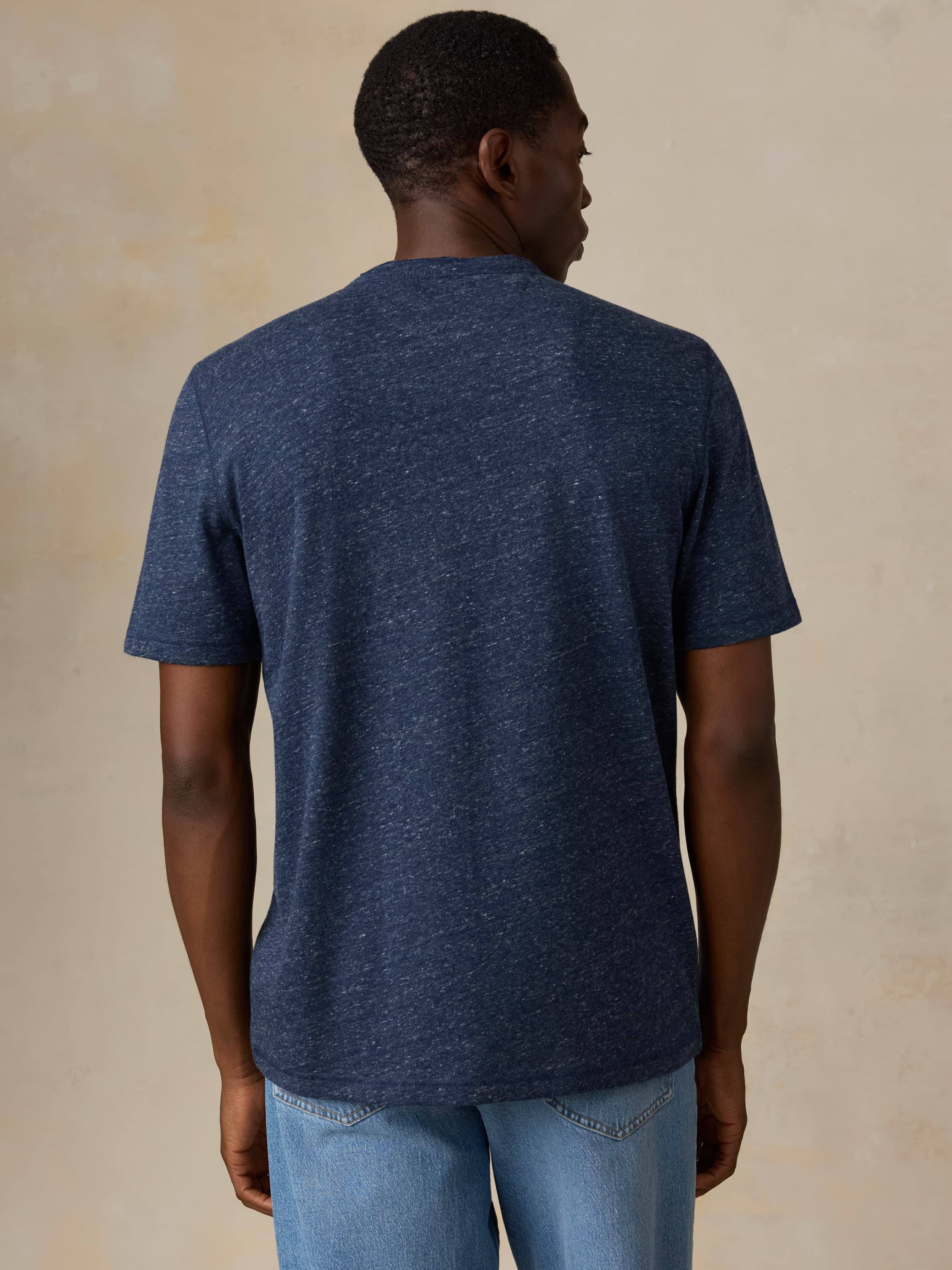 Short-Sleeve Breeze Henley - Midnight Skies Heather | Faherty Brand