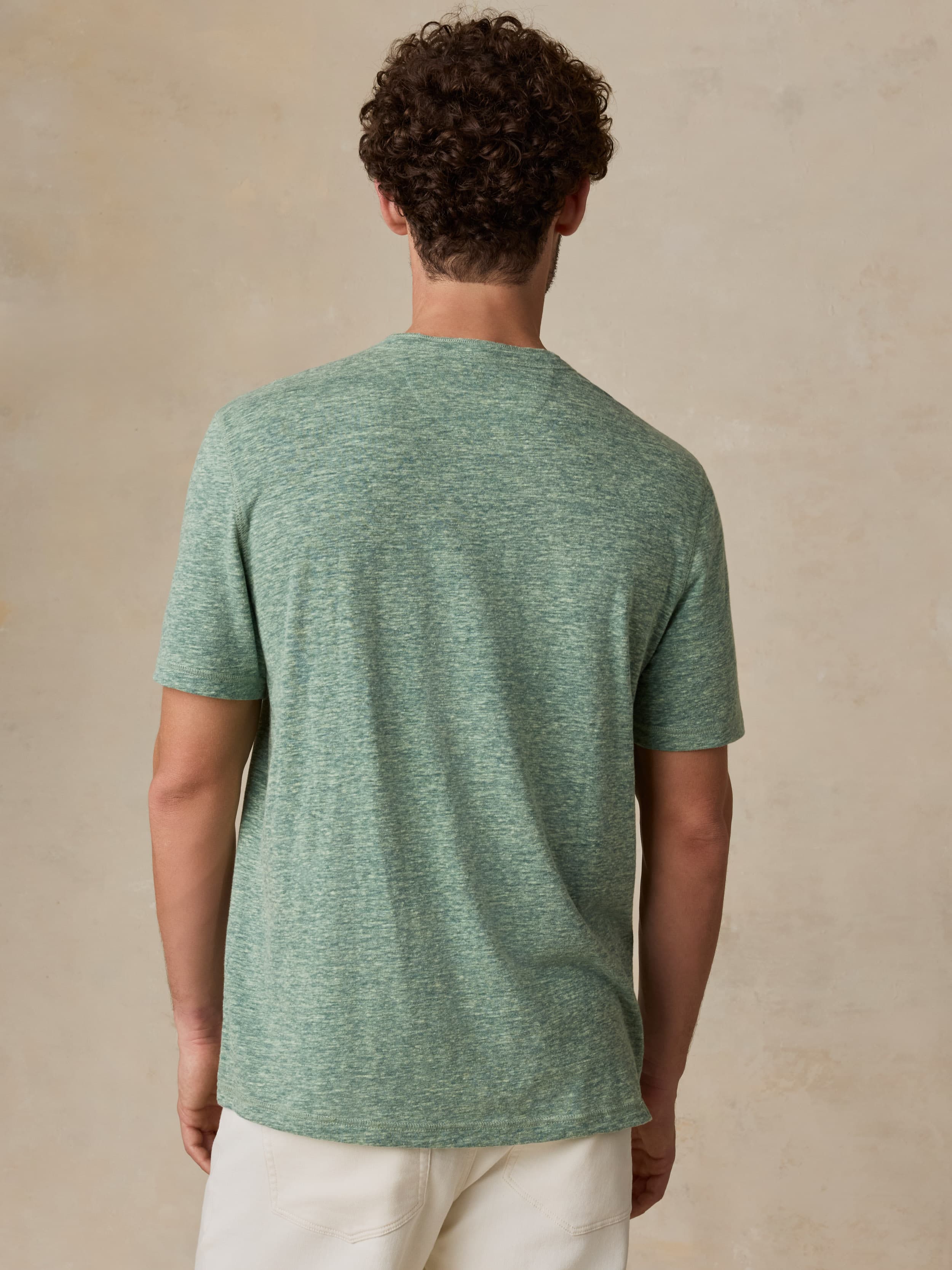 Short-Sleeve Breeze Henley - Woodsy Green Heather | Faherty Brand
