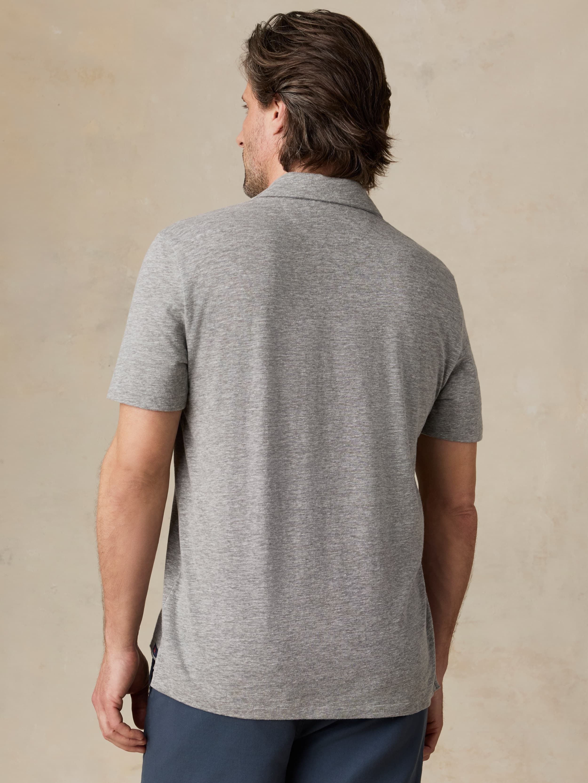 Short-Sleeve Breeze Polo - Cave Grey Heather | Faherty Brand