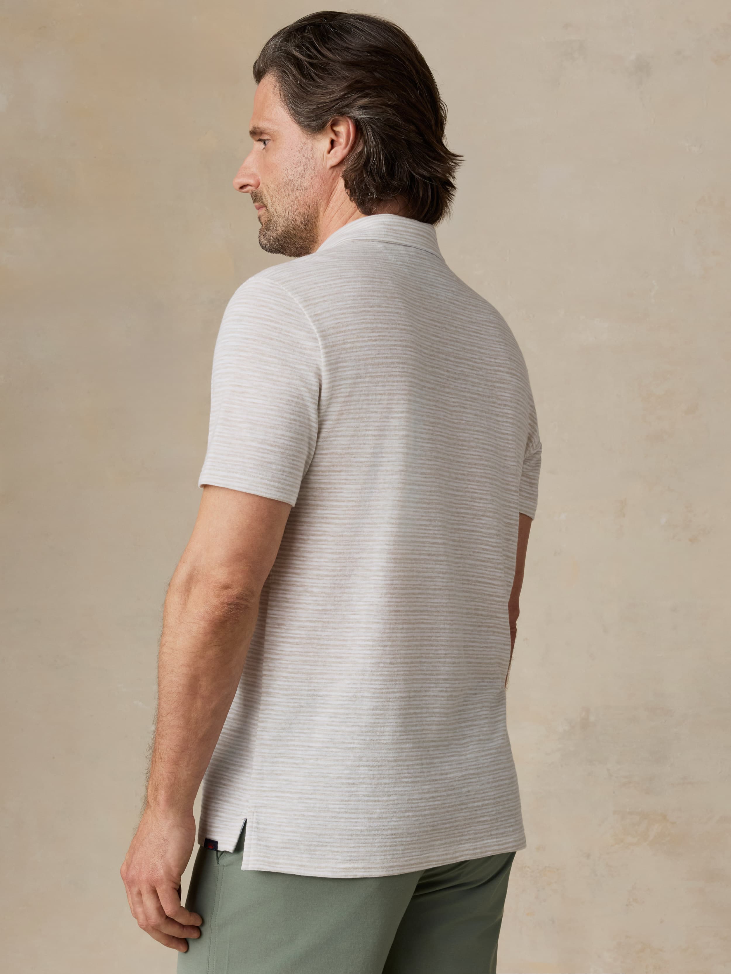 Short-Sleeve Breeze Polo - Desert Wake Stripe | Faherty Brand