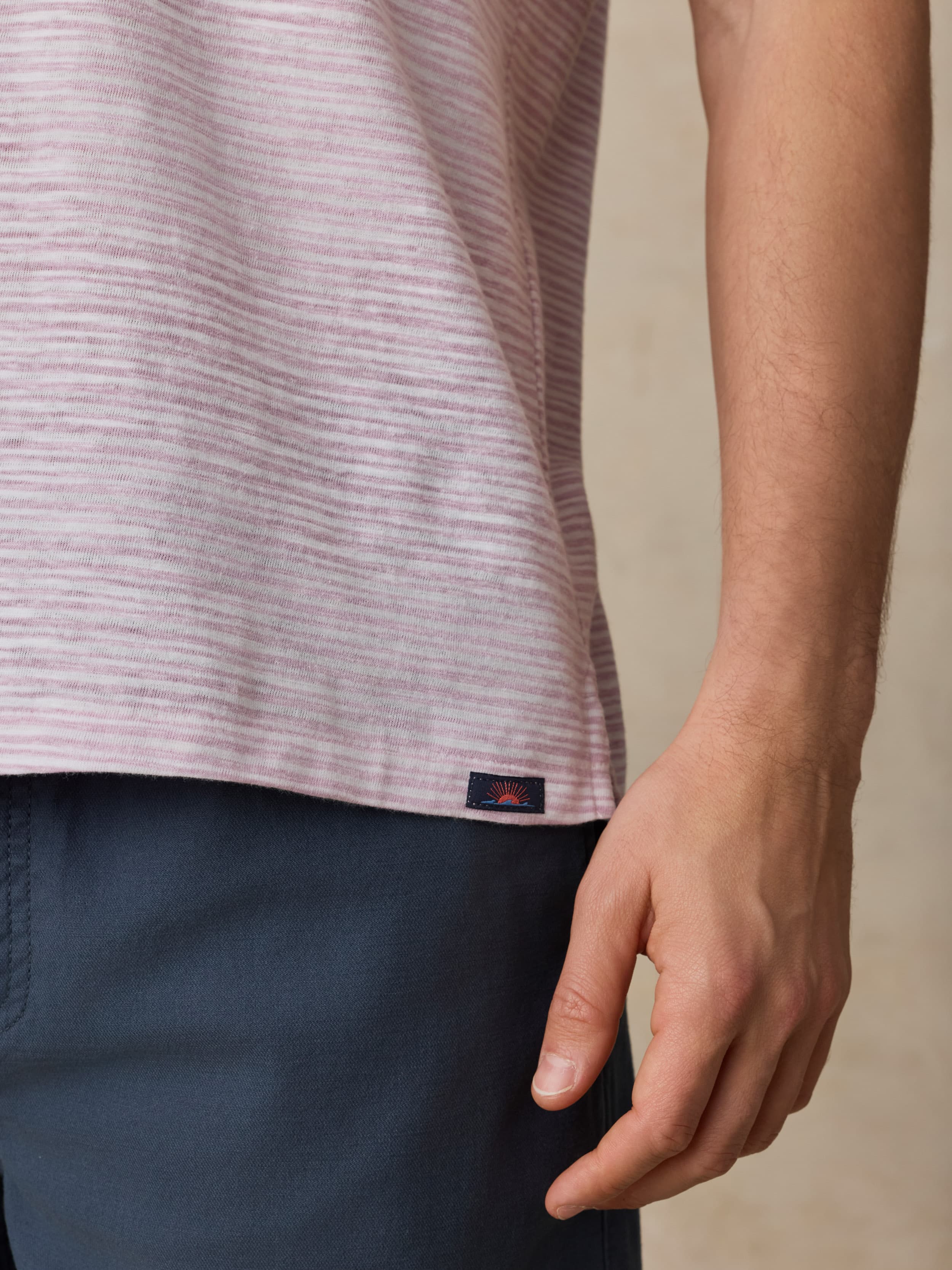 Short-Sleeve Breeze Polo - Orchid Wake Stripe | Faherty Brand